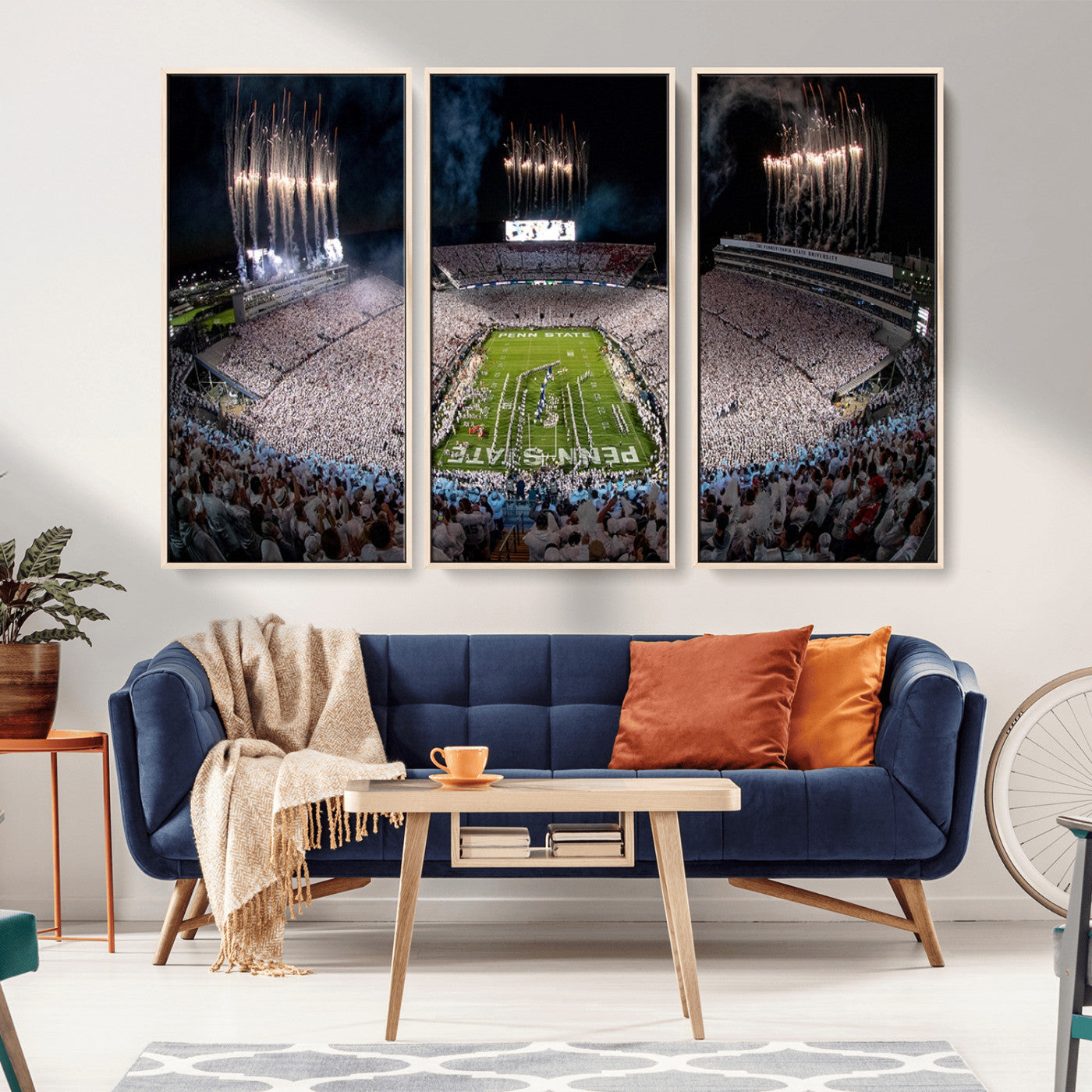 MGV-FC-48X32-3P - Penn Stadium Football Wall Art Canvas Print, Pennsylvania University Football Stadium