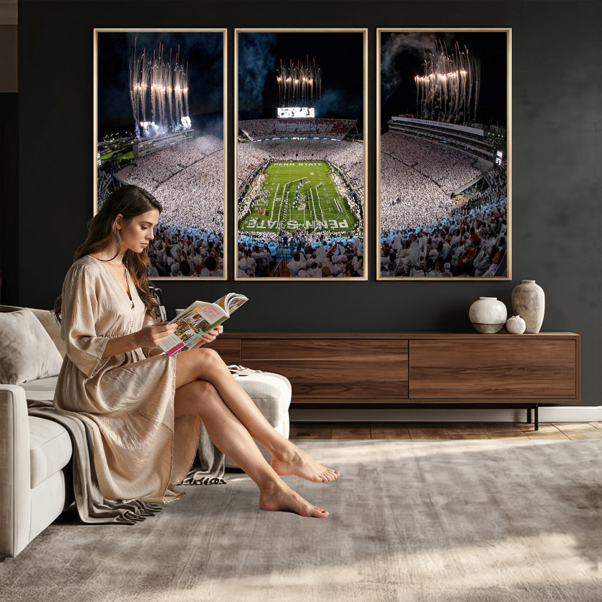 11391-MGV-CV-36X24 - Penn State Football Wall Art Canvas Print