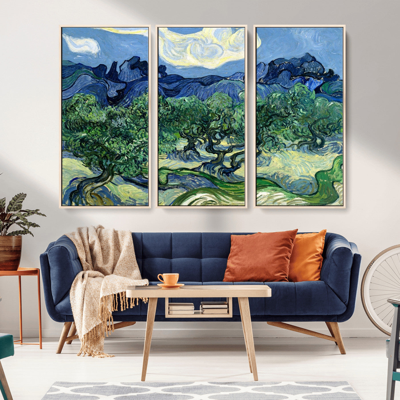 MGV-FC-48X32-3P - Olive Trees Van Gogh Wall Art Canvas Print