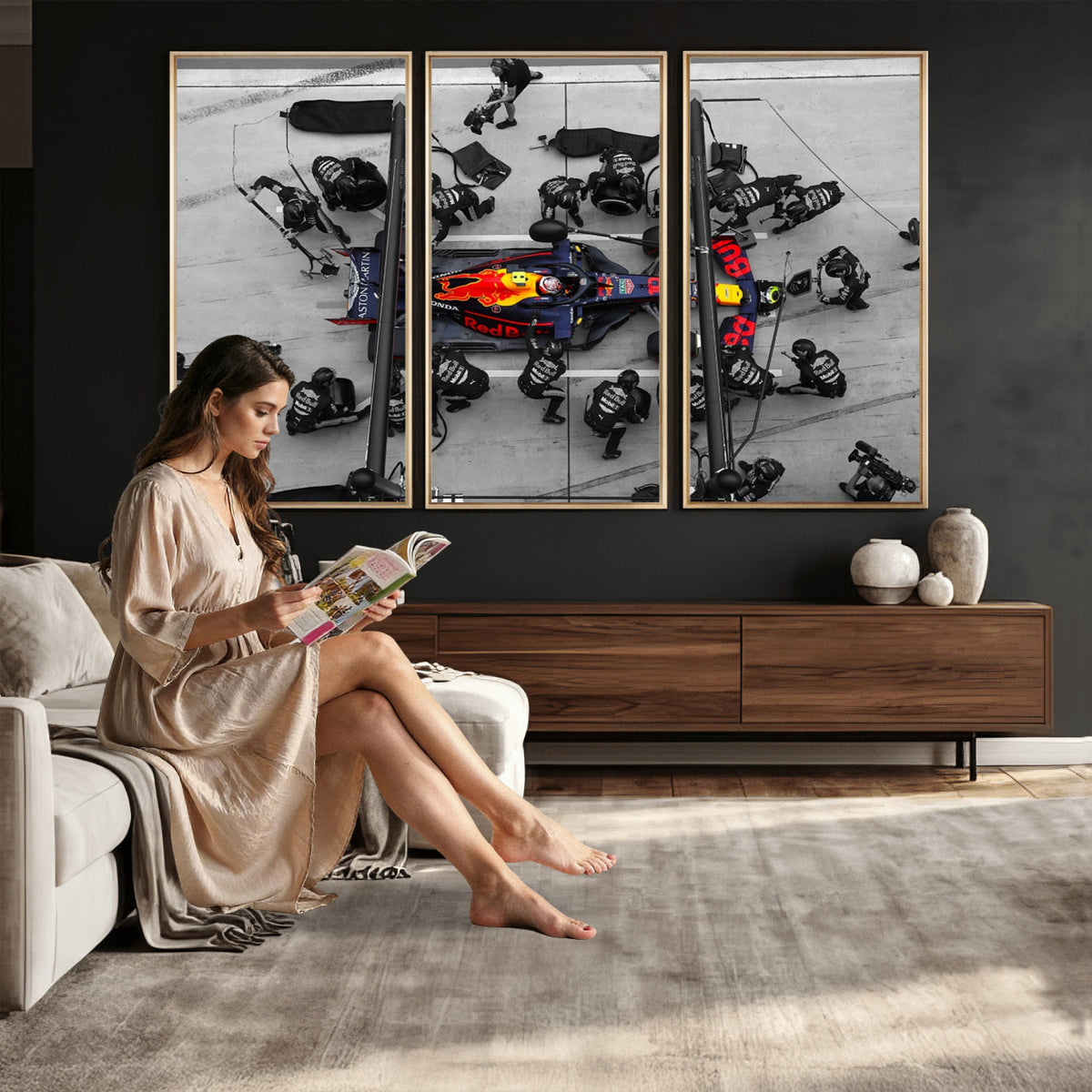 RedBull-MGV-CV-36X24 - Red Bull Formula 1 Canvas Wall Art Print