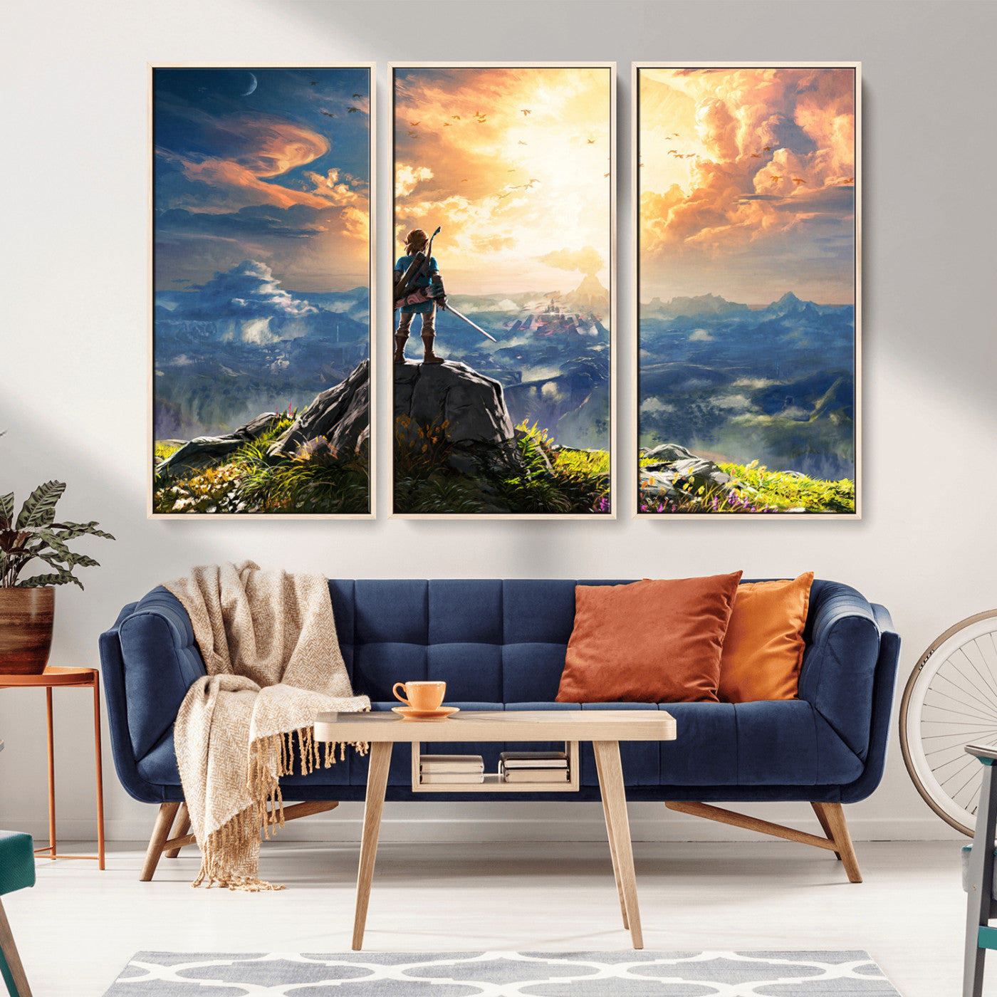 MGV-FC-48X32-3P - Legend of Zelda Breath of the Wild Game Wall Art Canvas, Legend of Zelda Canvas Print