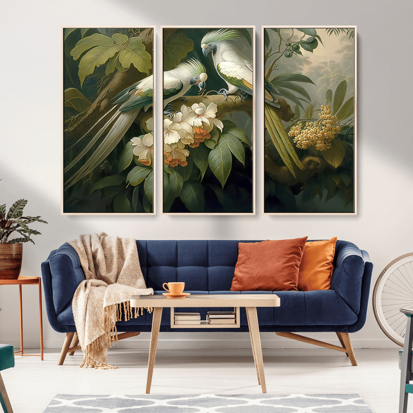-Tropical Paradise Print Wall Art Stunning Artwork of a Parrot in a Lush Forest with Beautiful
