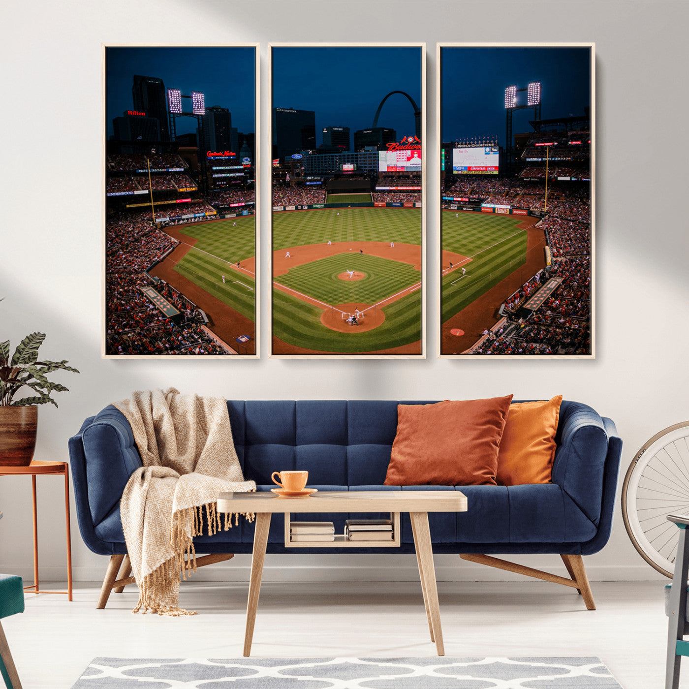 MGV-FC-48X32-3P - St. Louis Cardinals Baseball Team Print - Busch Stadium Wall Art Canvas Print