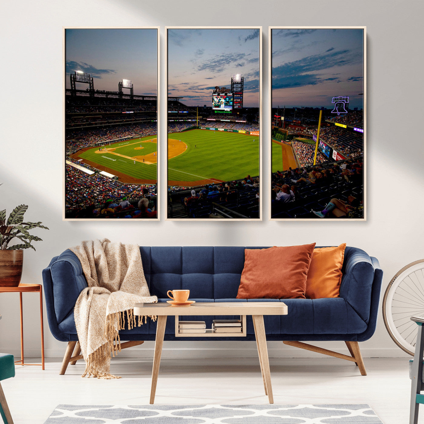 MGV-FC-48X32-3P - Philadelphia Phillies Baseball Team Print - Citizens Bank Park Stadium Wall Art Canvas Print