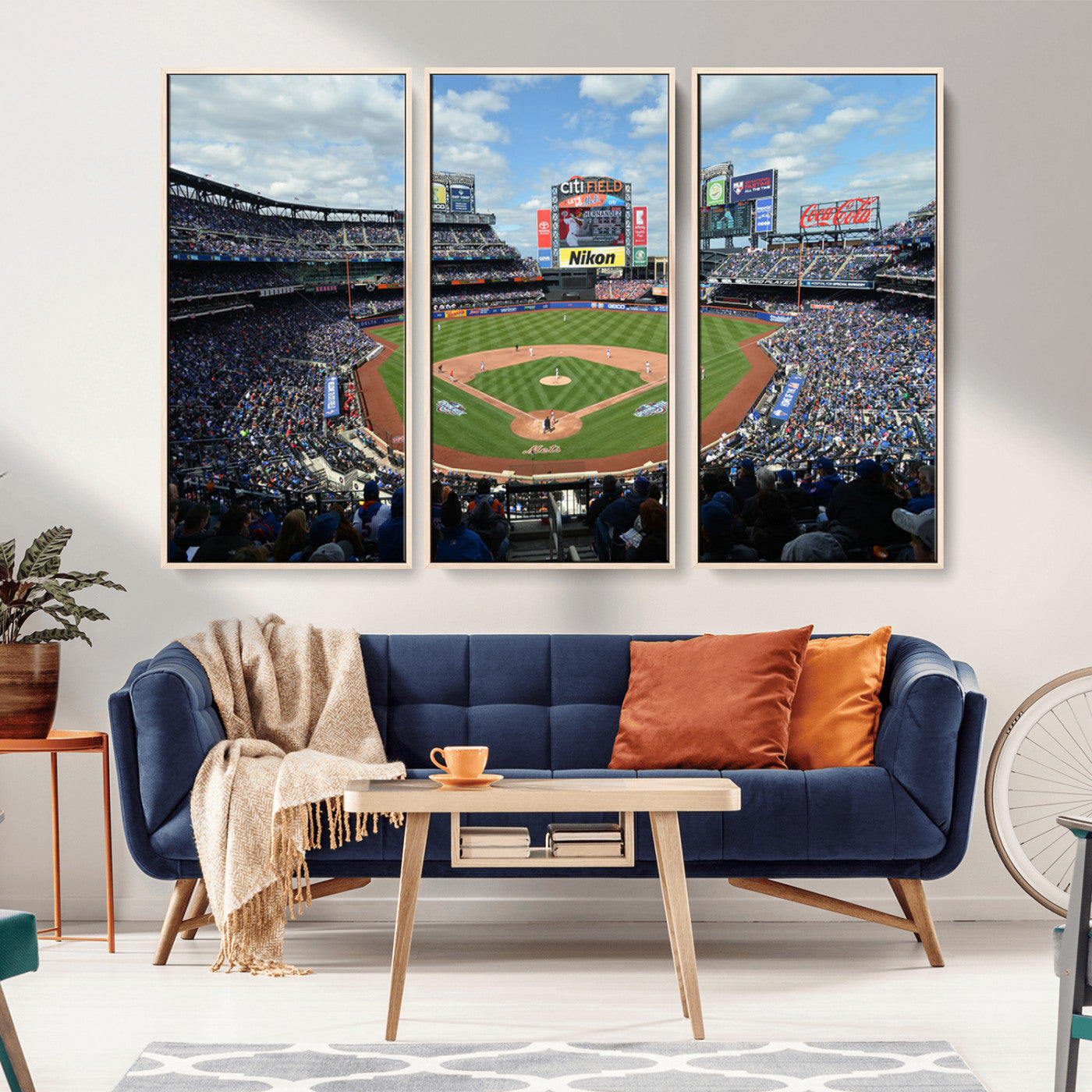 MGV-FC-48X32-3P - New York Mets Baseball Team Print - Citi Field Stadium Wall Art Canvas Print