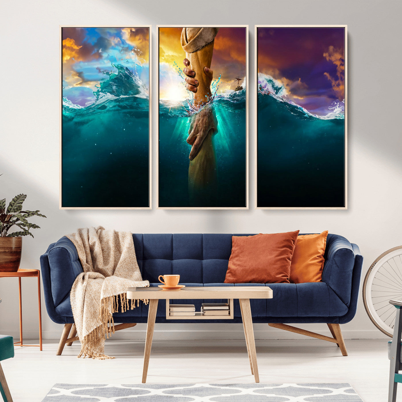 MGV-FC-48X32-3P - God Hand Wall Art Canvas Print