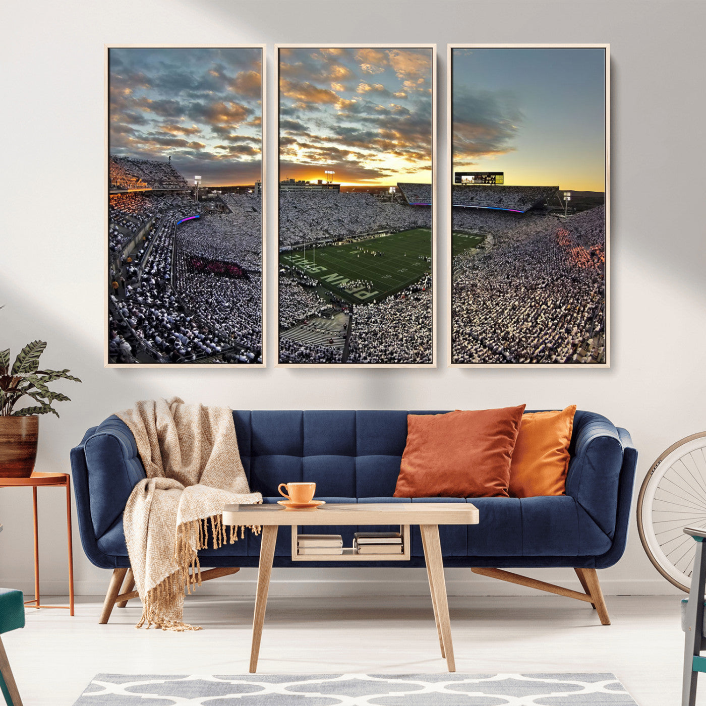 MGV-FC-48X32-3P - Beaver Stadium Wall Art - Penn State Stadium Wall Art | Penn Nittany Lions Football Match for Sport Room Decor