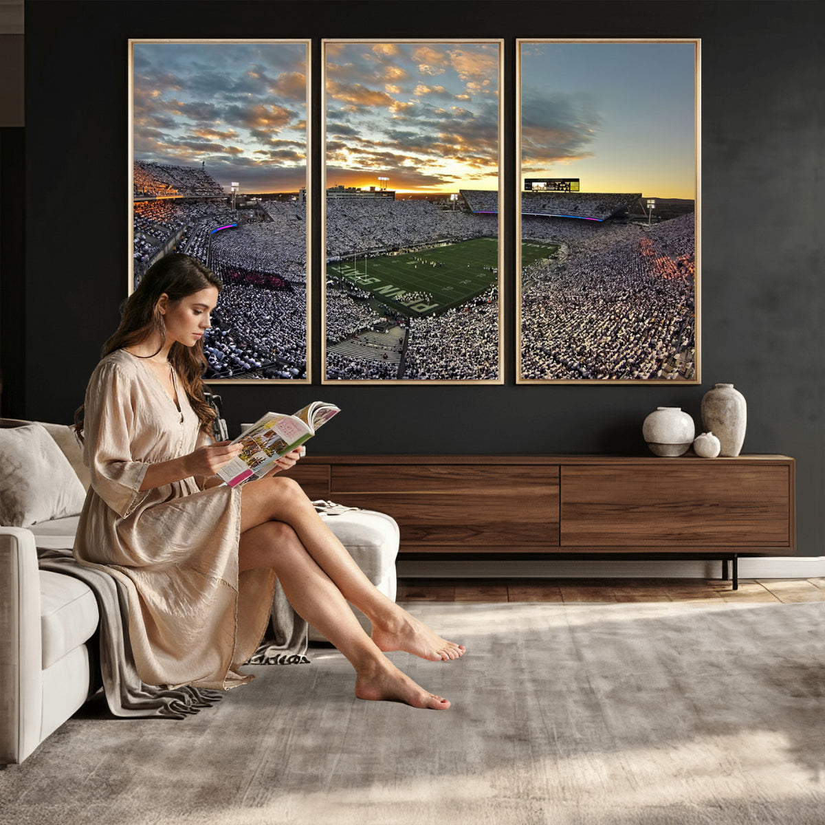 38807-MGV-CV-36X24 - Beaver Stadium Wall Art, Penn State Stadium Wall Art | Penn State Nittany Lions Football