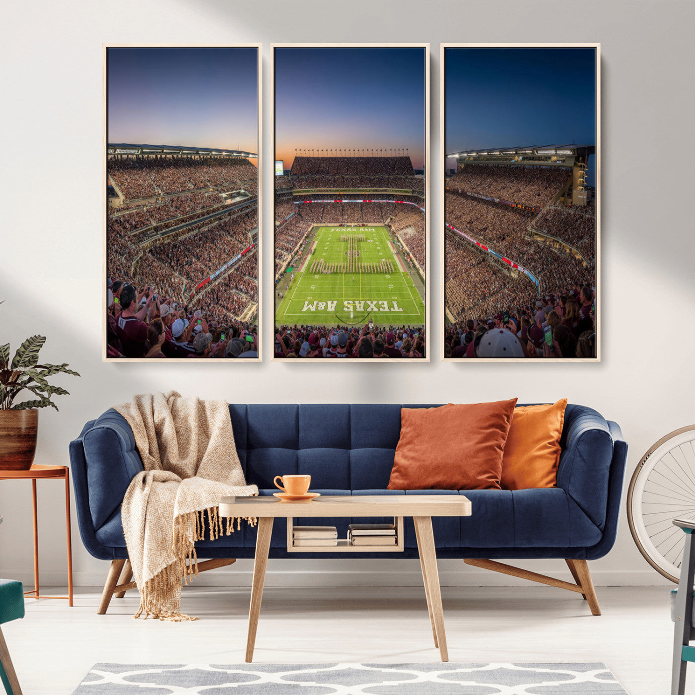 MGV-FC-48X32-3P - Kyle Field Wall Art Print | Large Texas A&M Aggies Football Canvas Print for Sports Enthusiasts | Framed, Ready-to-Hang Stadium Decor