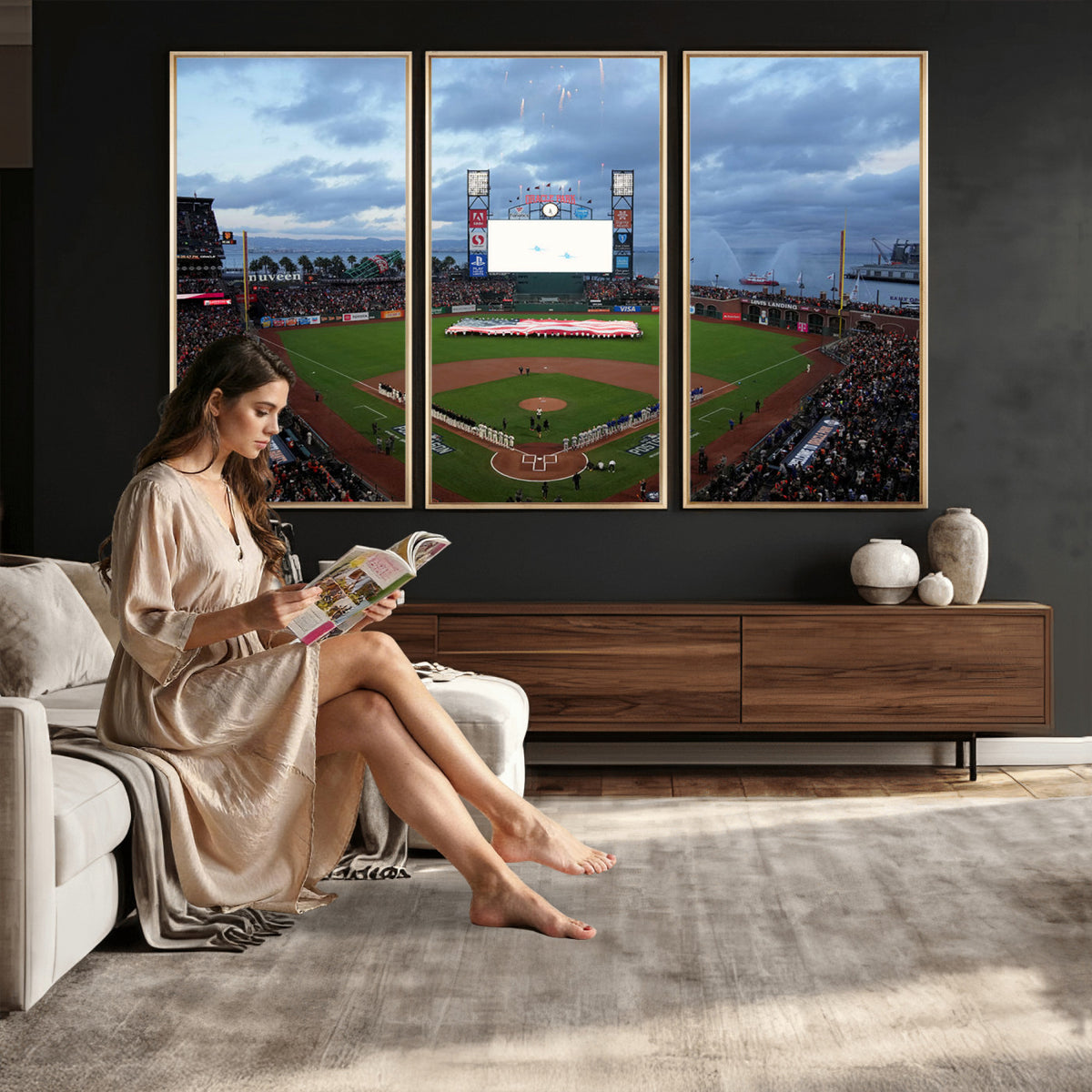 44631-MGV-CV-36X24 - Oracle Park San Francisco Giants Wall Art | Oracle Park Stadium Canvas Print
