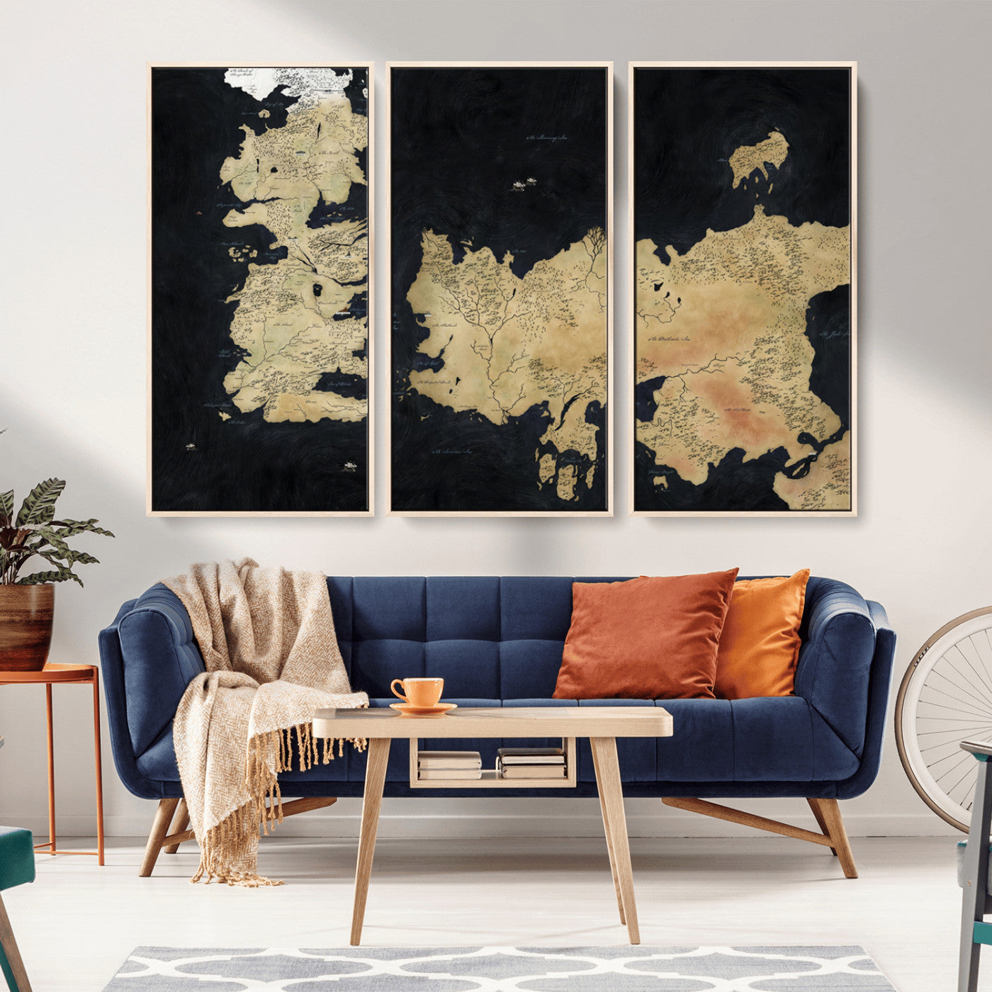 MGV-FC-48X32-3P - Push Pin World Map Canvas Print – Framed Wall Art for Couples to Track Their Travels – Anniversary