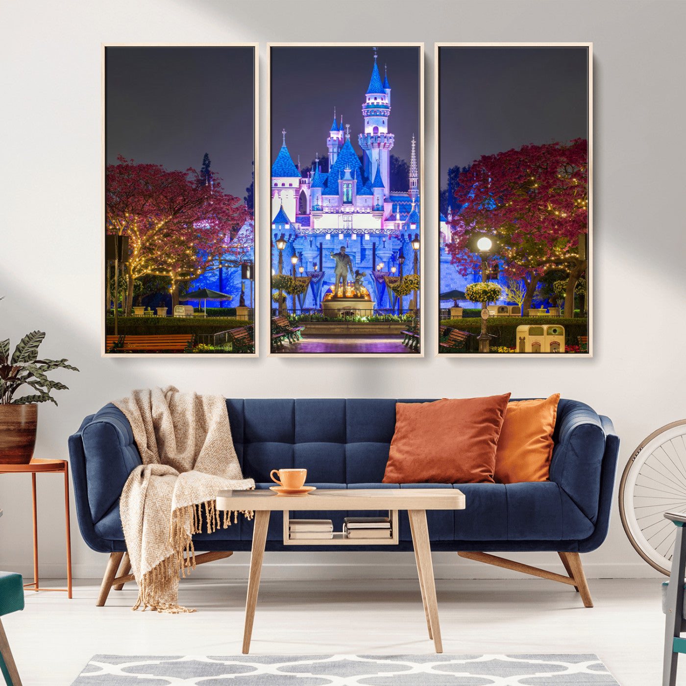 66710-MGV-CV-36X24-Large Disney Castle Wall Art Canvas Print - Magic Kingdom Kids Room Decoration Disney World