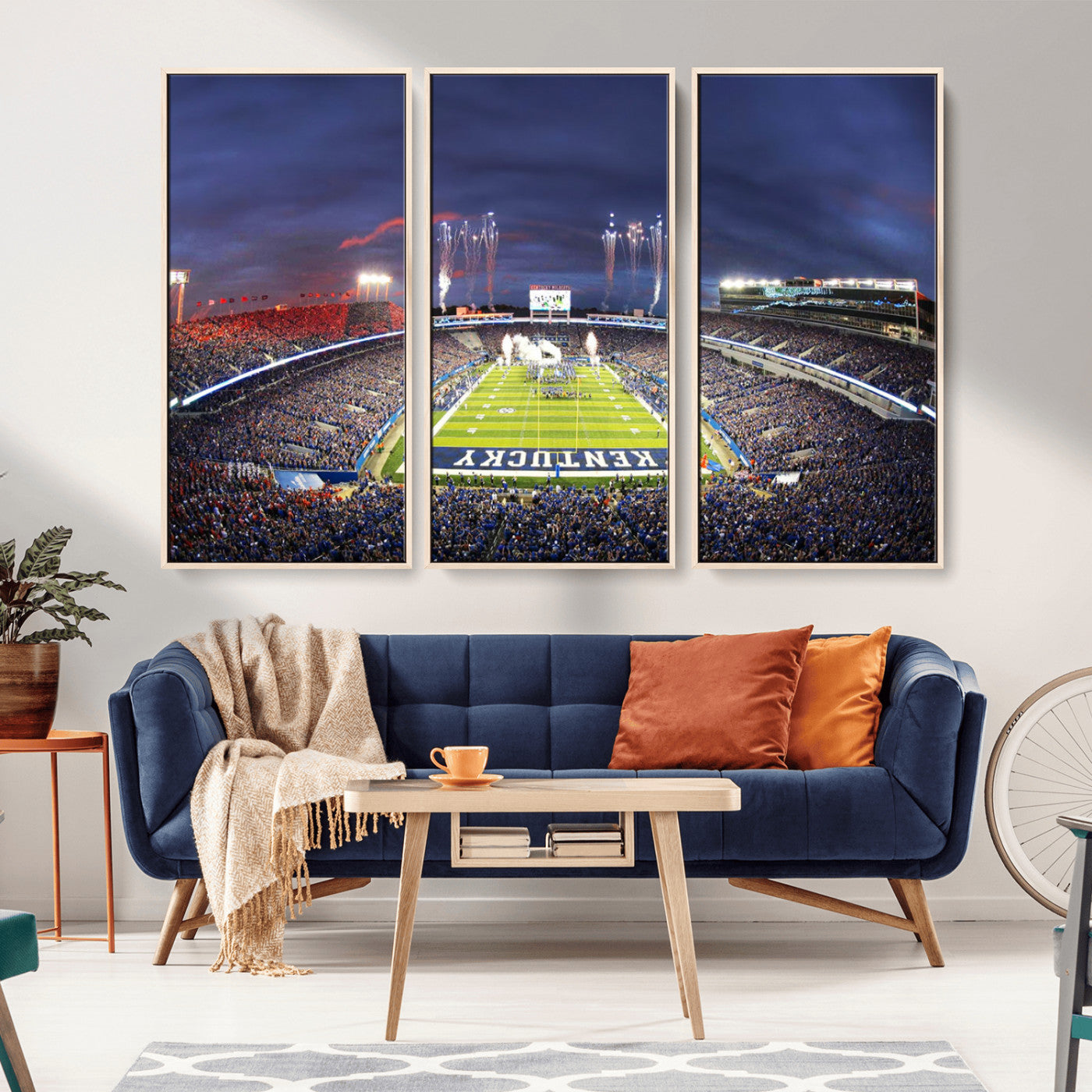 MGV-FC-48X32-3P - Kroger Field Canvas Wall Art - Kentucky Stadium Wall Art Print - Sunset Football Stadium Wall Decor