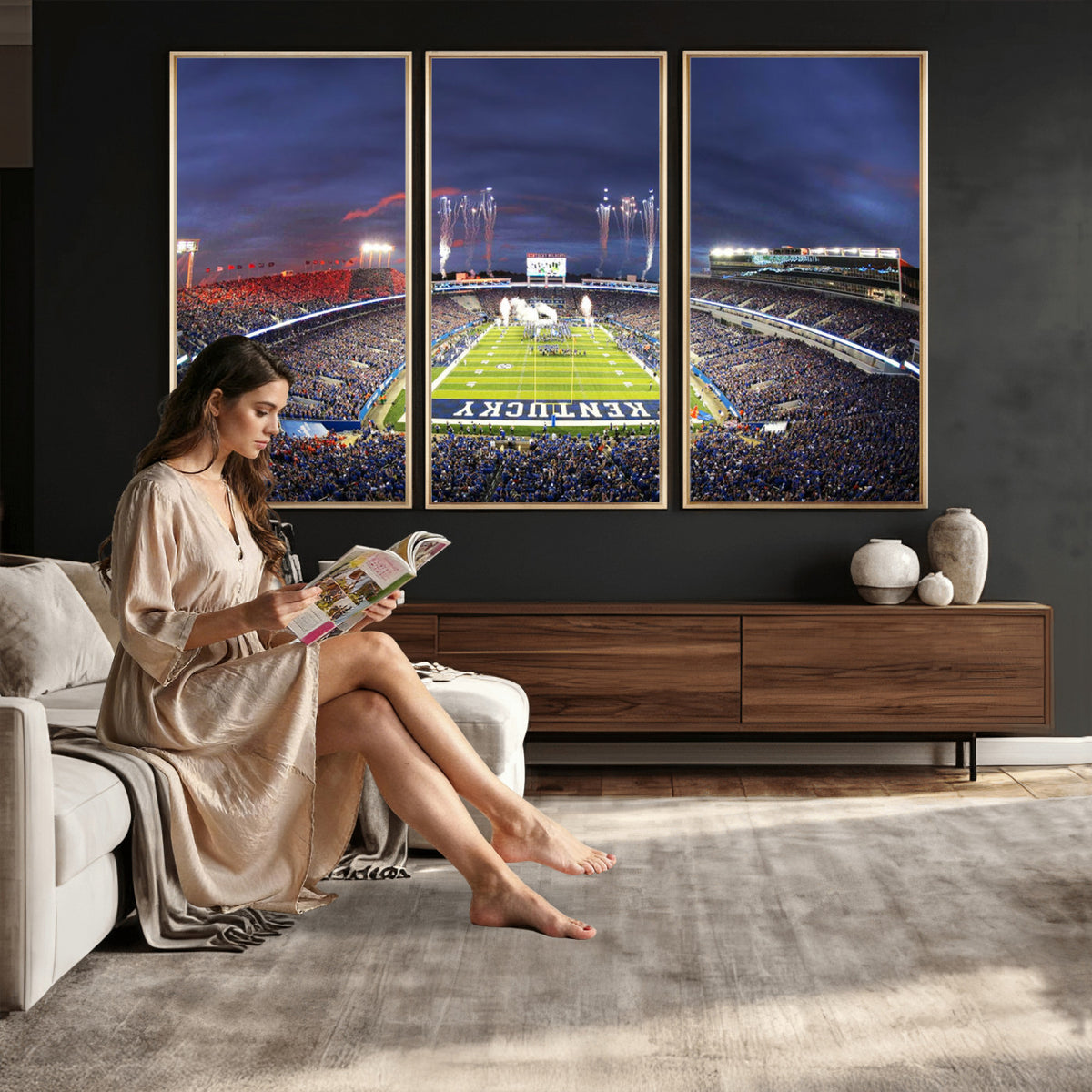 26008-MGV-CV-36X24 - Kroger Field Canvas Wall Art, Kentucky Stadium Wall Art
