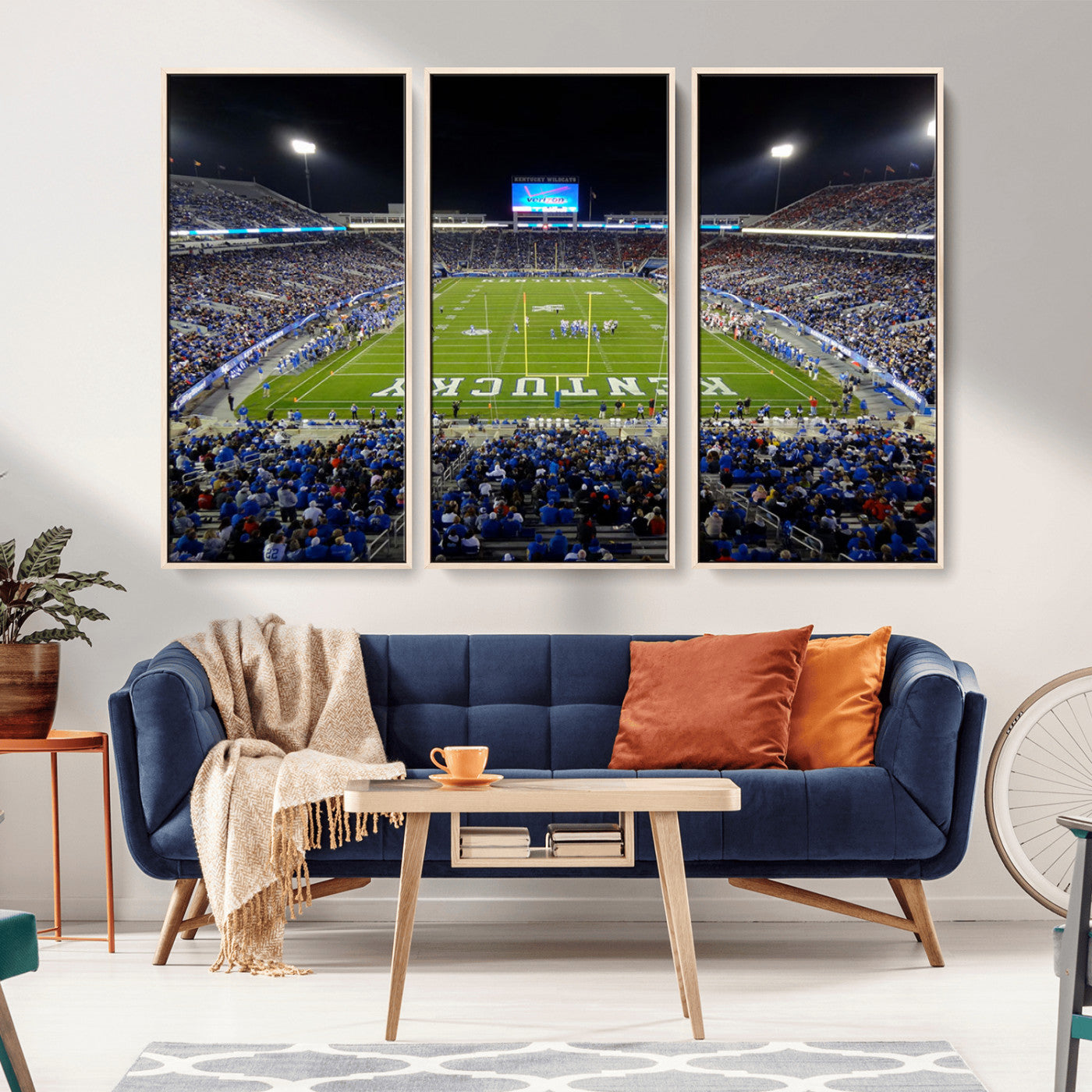 MGV-FC-48X32-3P - Kroger Field Canvas Wall Art - Kentucky Stadium Wall Art Print - Sunset Football Stadium Wall Decor