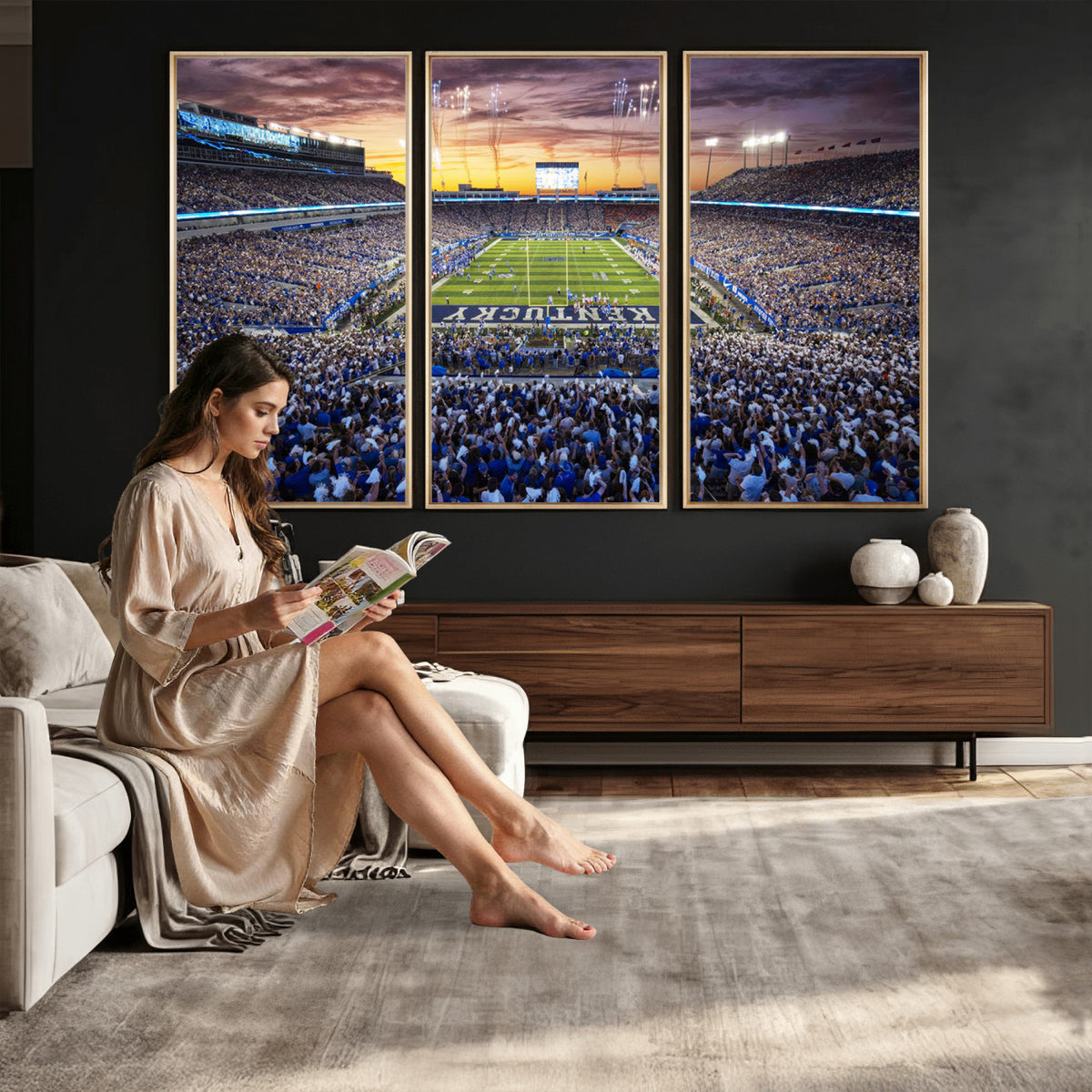78524-MGV-CV-36X24 - Kroger Field Wall Art Print, Kentucky Stadium Wall Art