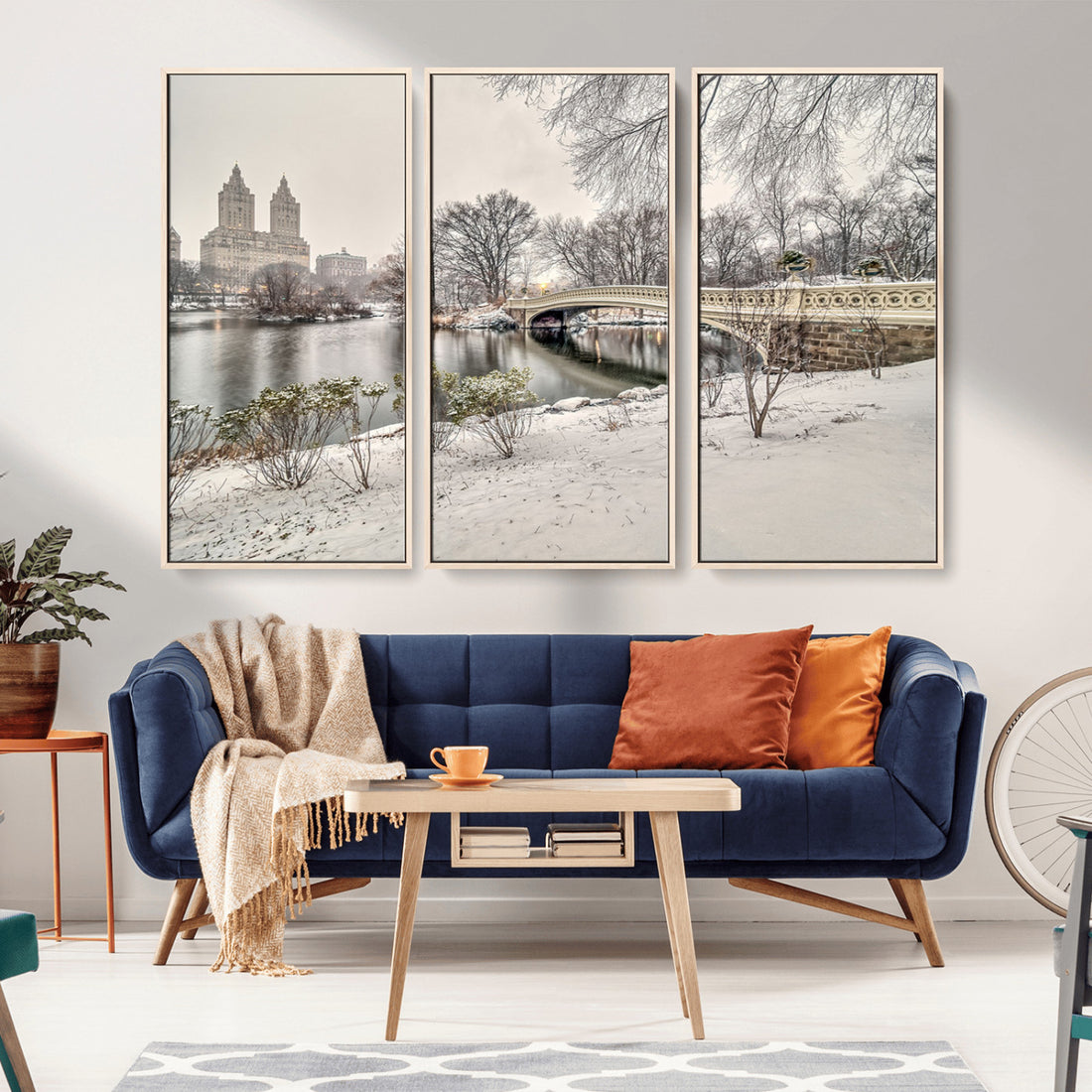 The Bow Bridge in Central Park Canvas Print, The Bow Bridge Canvas Wall Art