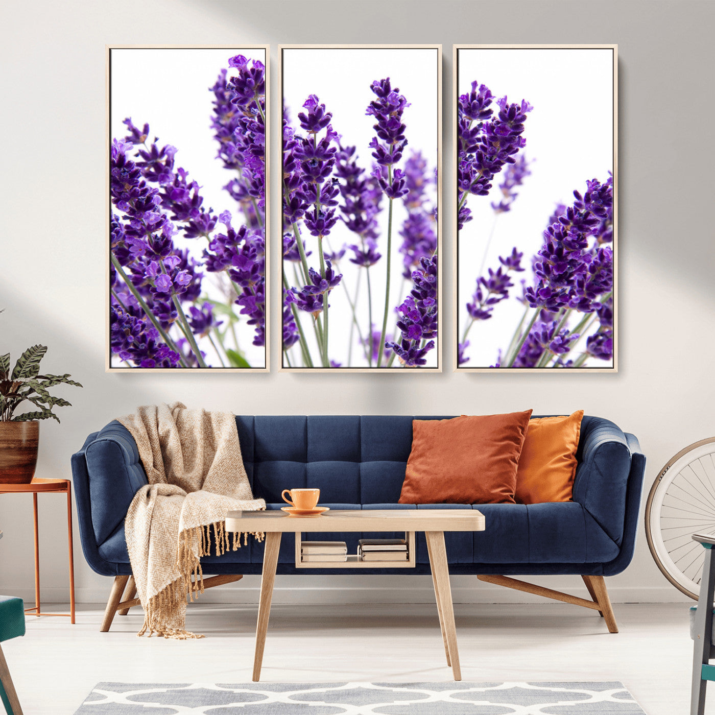 MGV-FC-48X32-3P - Lavender Flower Wall Art Canvas Print