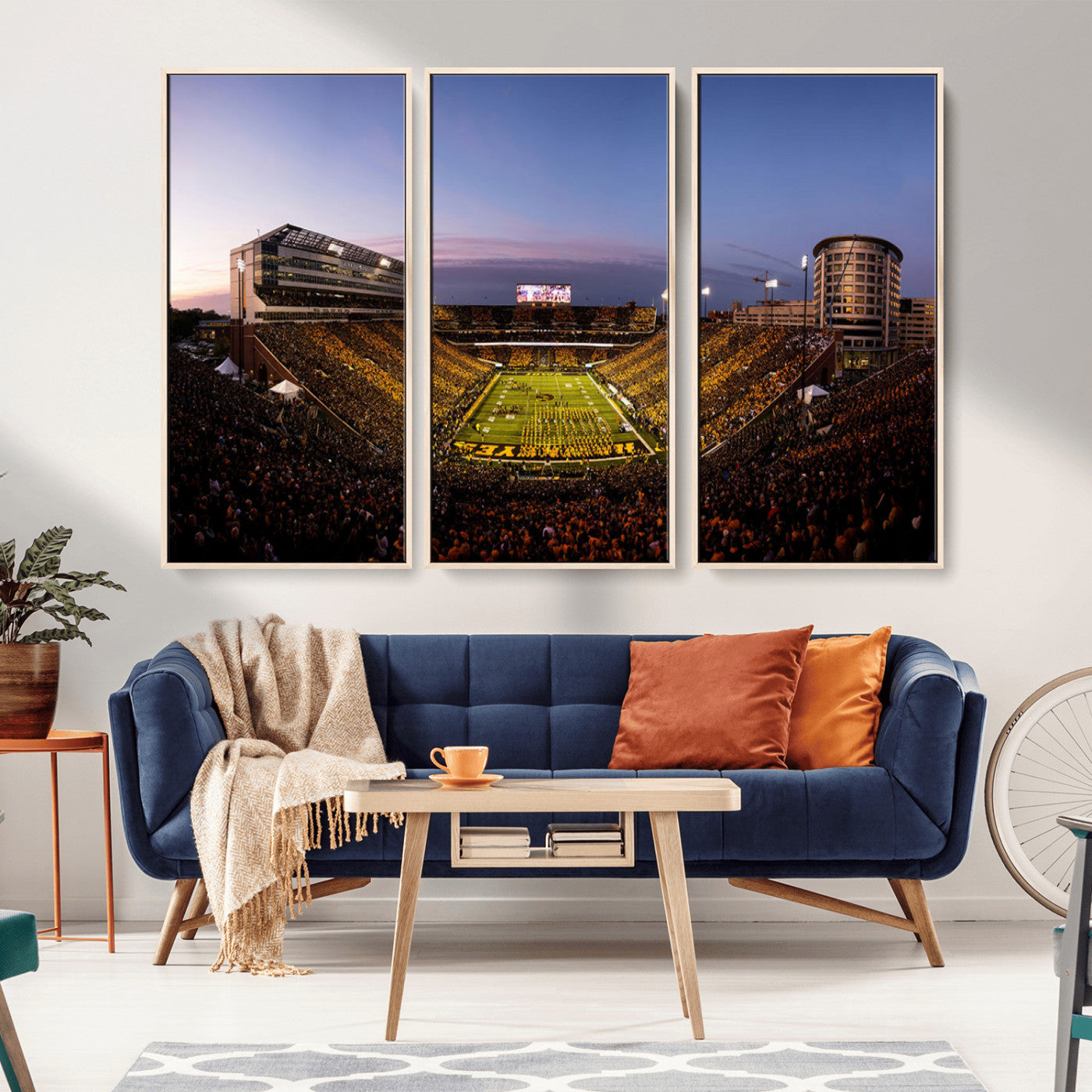 MGV-FC-48X32-3P - Iowa Hawkeyes Kinnick Stadium Wall Art Canvas Print, Framed Iowa Hawkeyes Kinnick Stadium Canvas