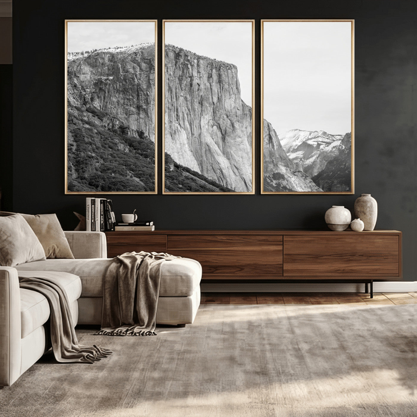 39393420-MGV-CV-36X24 - El Capitan Yosemite Mountain Wall Art – Yosemite Cliff Canvas Print, Rugged Terrain and Timeless Wilderness Decor for Office, Living Room or Cabin