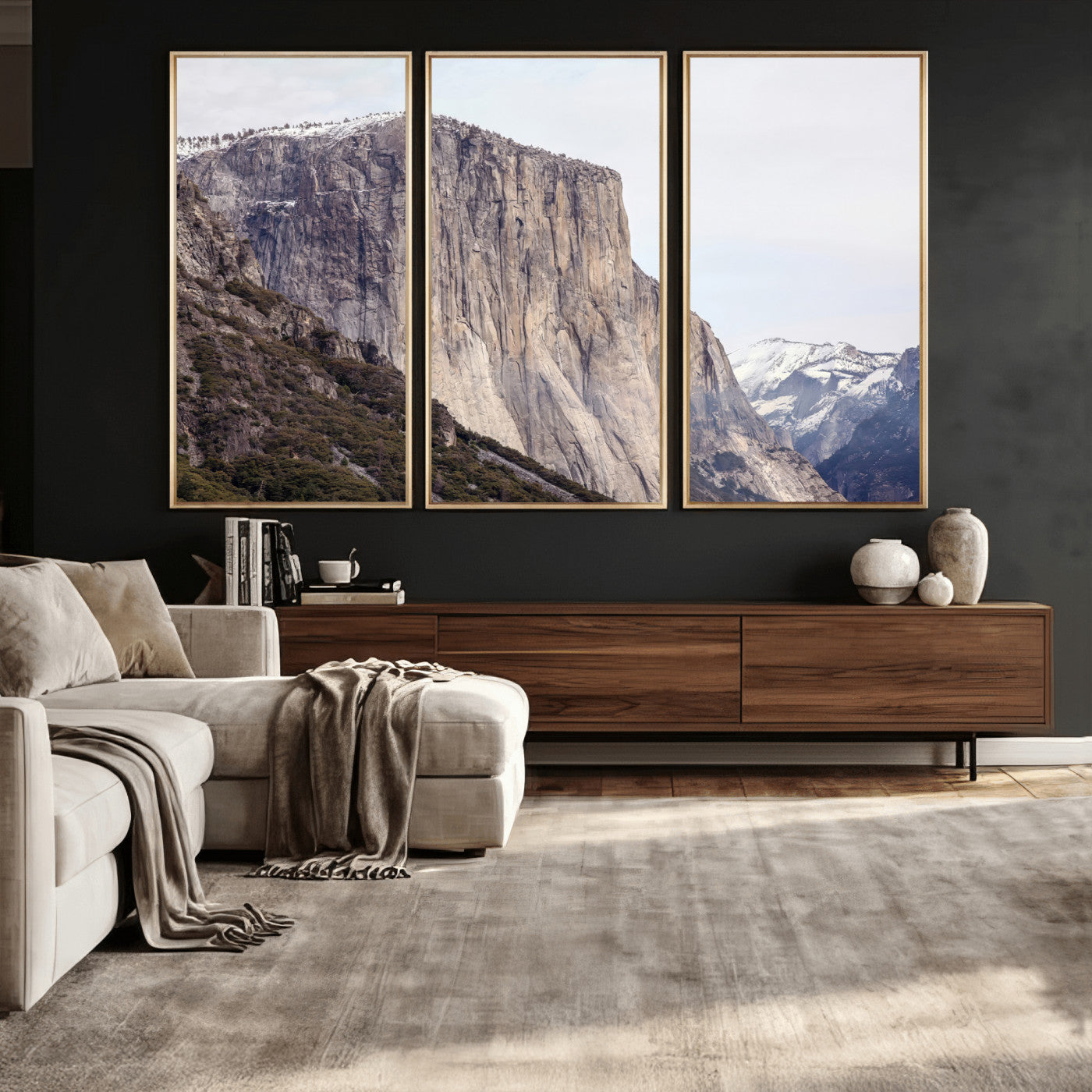 74506434-MGV-CV-36X24 - El Capitan Yosemite Mountain Wall Art – Yosemite Cliff Canvas Print, Rugged Terrain and Timeless Wilderness Decor for Office, Living Room or Cabin