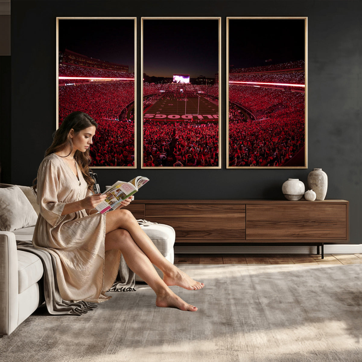 38331045-MGV-CV-36X24 - Dooley Stadium Wall Art, Sports Arena Canvas Print, Dooley Field Sanford Stadium