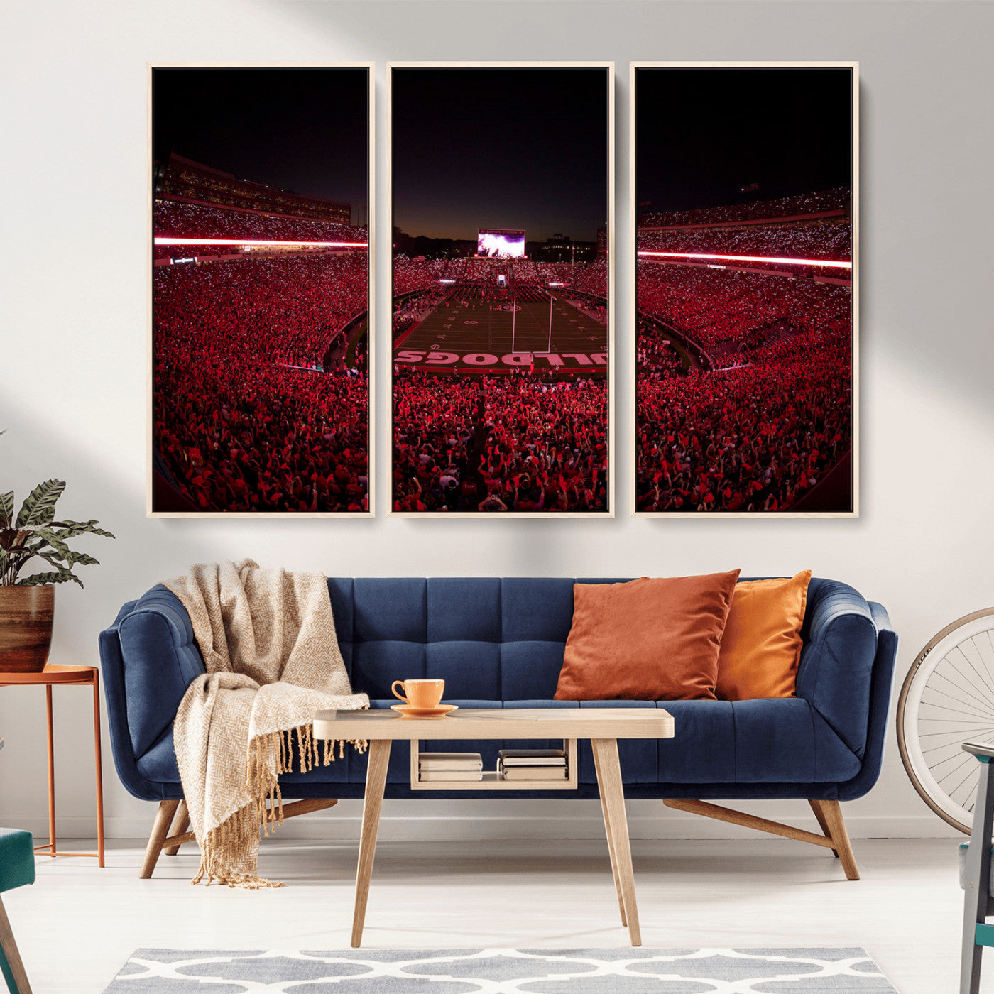 Dooley Stadium Wall Art Print, Sports Arena Canvas Wall Art, Dooley Field at Sanford Stadium Canvas Print, Modern Athletic Field Art Printing