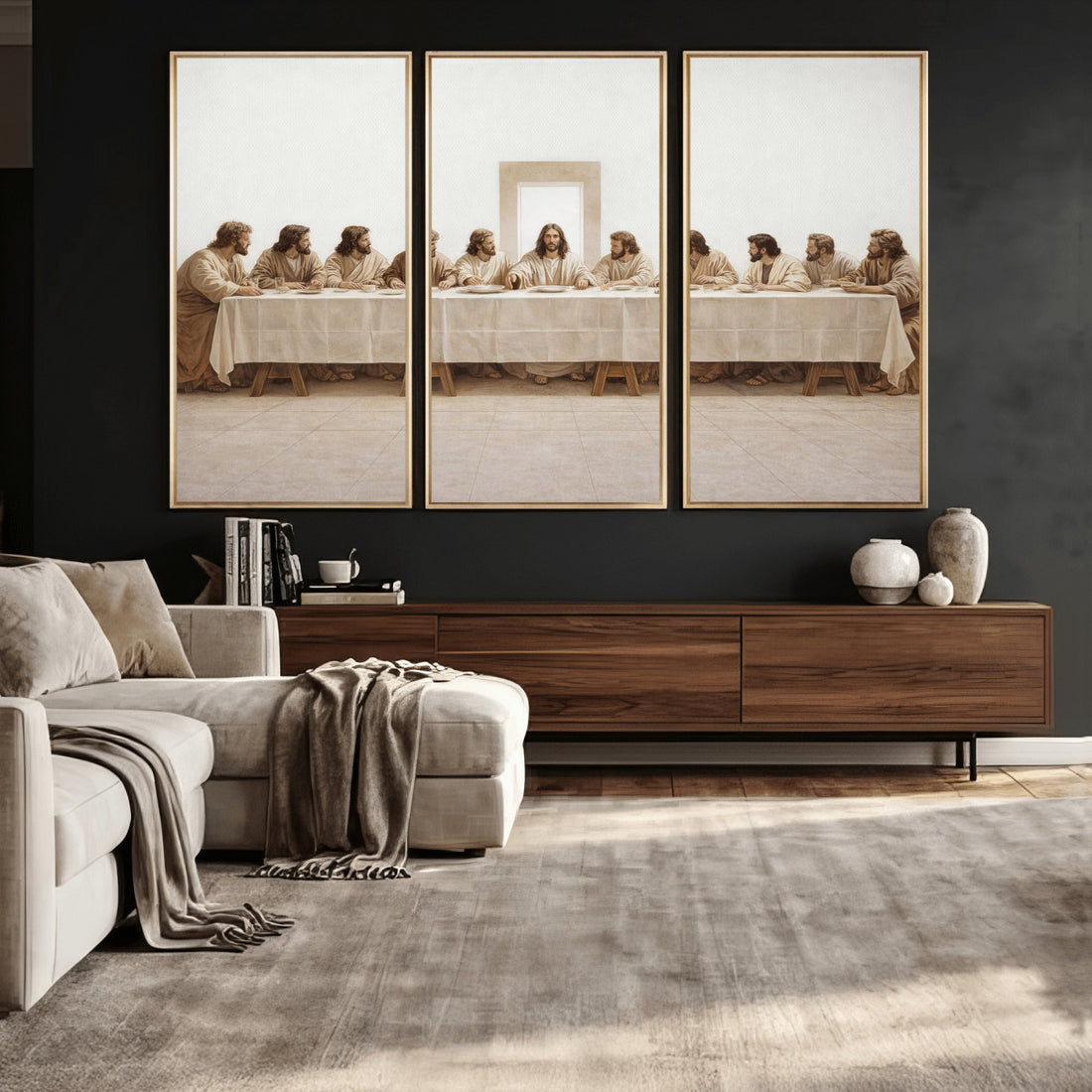 The Last Supper Wall Art Canvas Print, Jesus Christ Biblical Scene