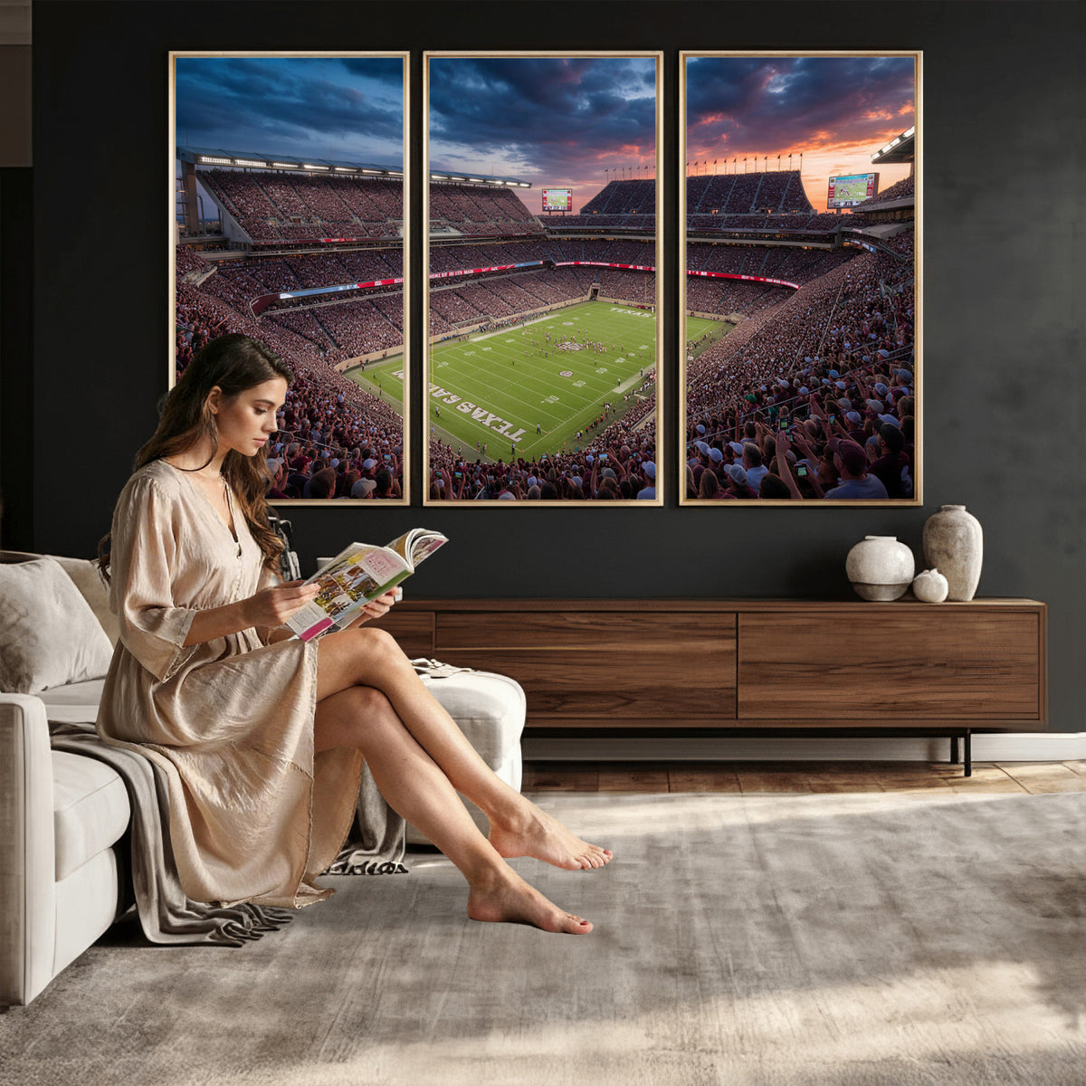 55475837-MGV-CV-36X24 - Stadium Wall Art Canvas Print