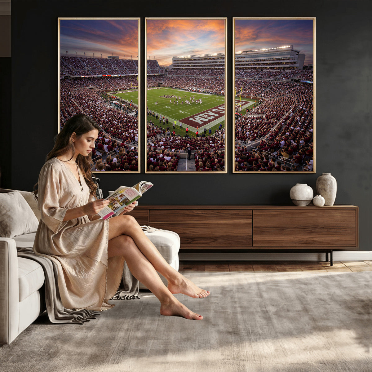 66624578-MGV-CV-36X24 - Stadium Wall Art Canvas Print