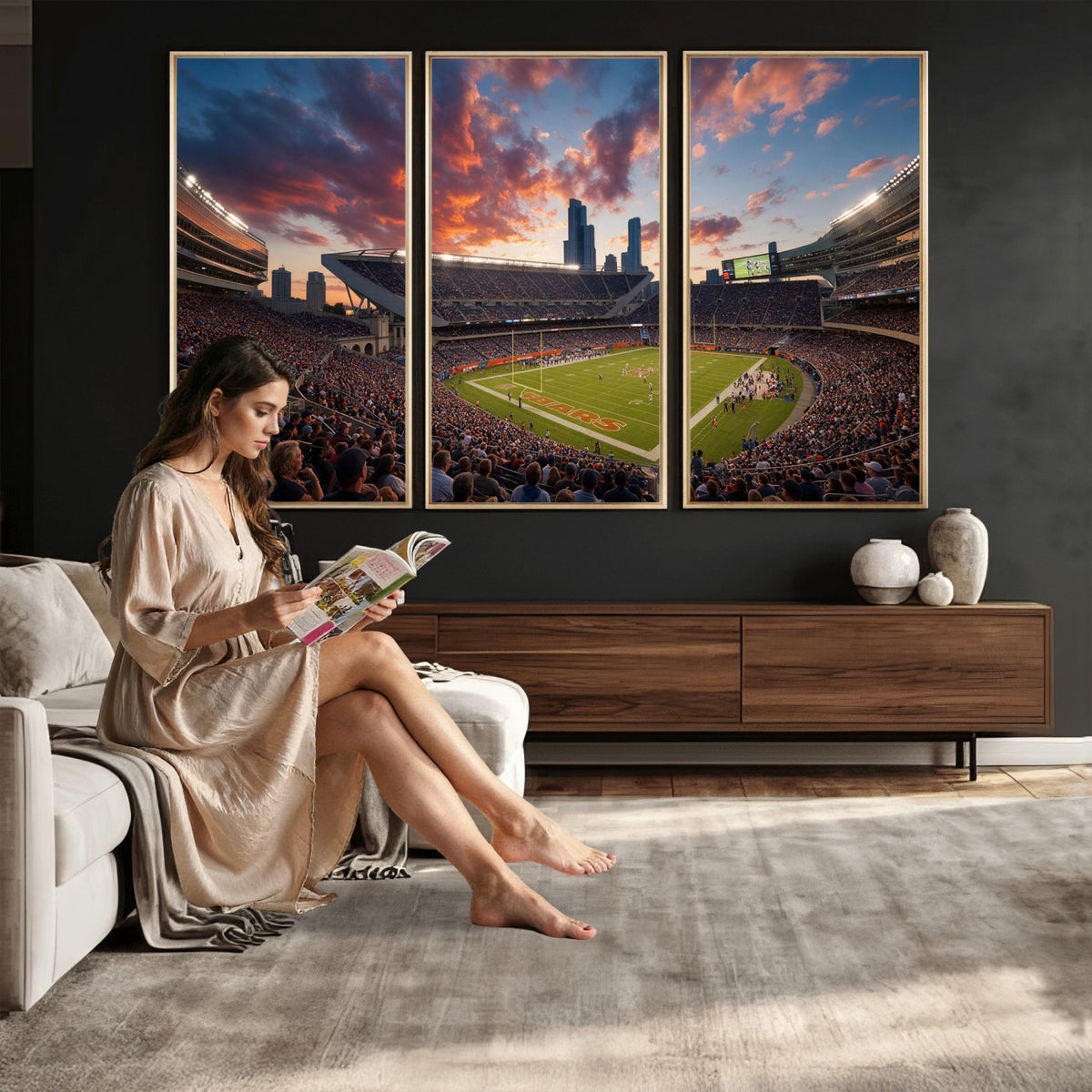 21104528-MGV-CV-36X24 - Stadium Wall Art Canvas Print