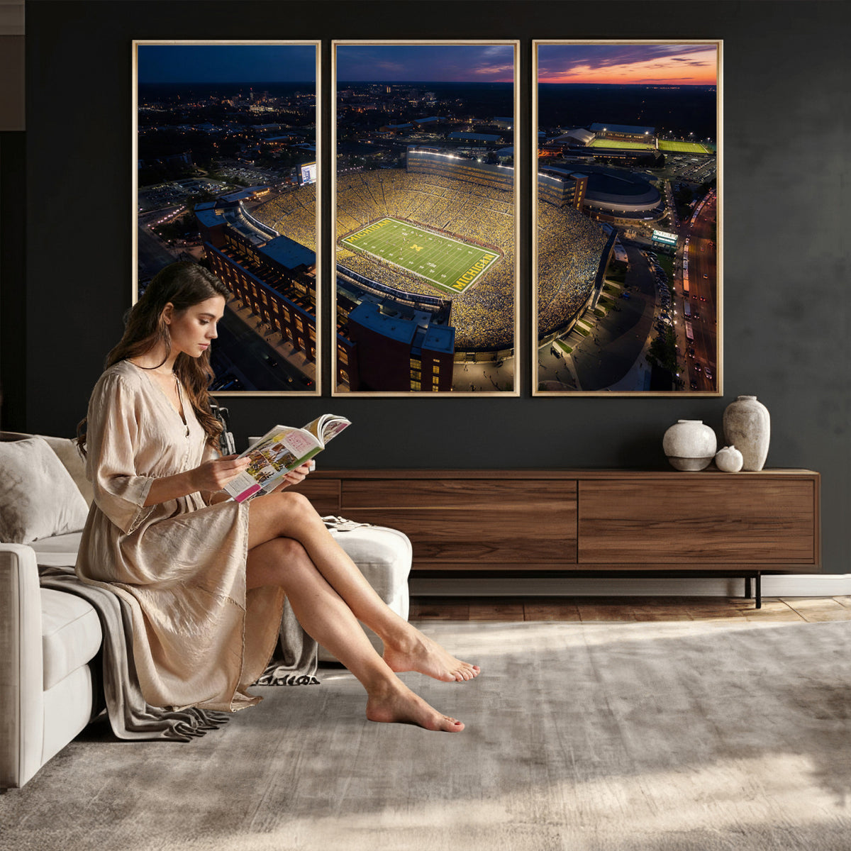 61127284-MGV-CV-36X24 - Stadium Wall Art Canvas Print