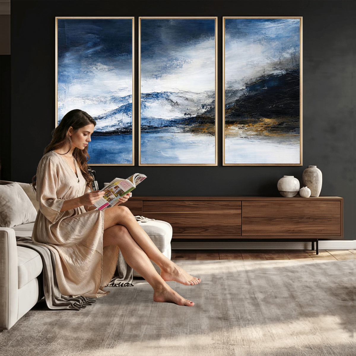 48142030-MGV-CV-36X24 - Extra Large Abstract Wall Art Canvas Print