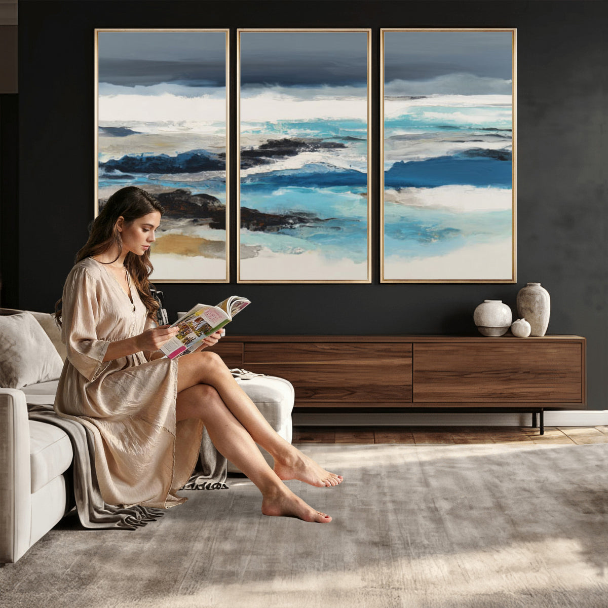 53645131-MGV-CV-36X24 - Extra Large Abstract Wall Art Canvas Print