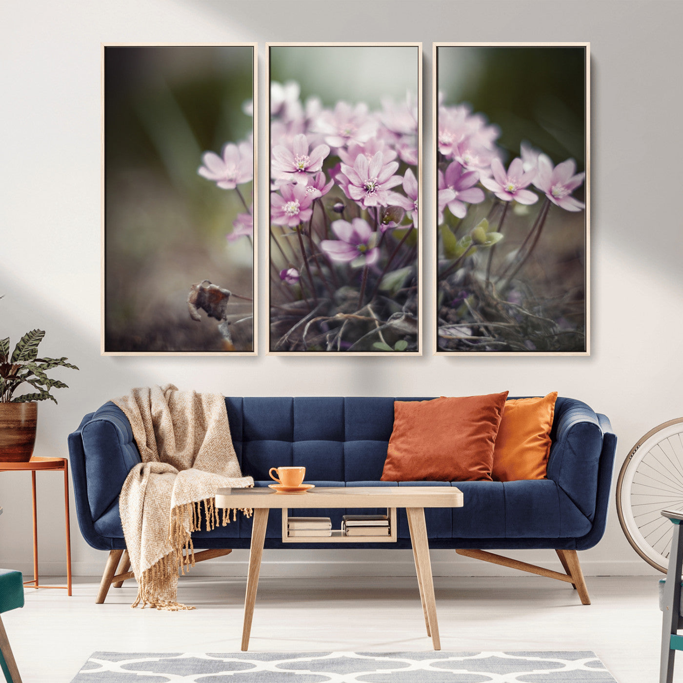 MGV-FC-48X32-3P - Pink Wild Flower Canvas Print