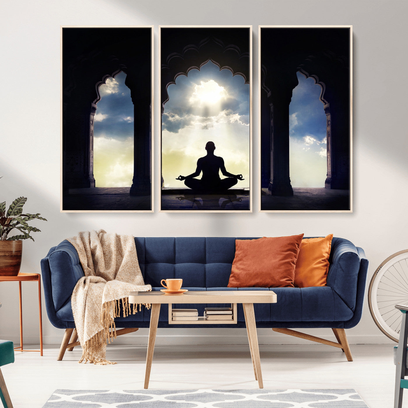 MGV-FC-48X32-3P - Women and Yoga Wall Art Canvas Print