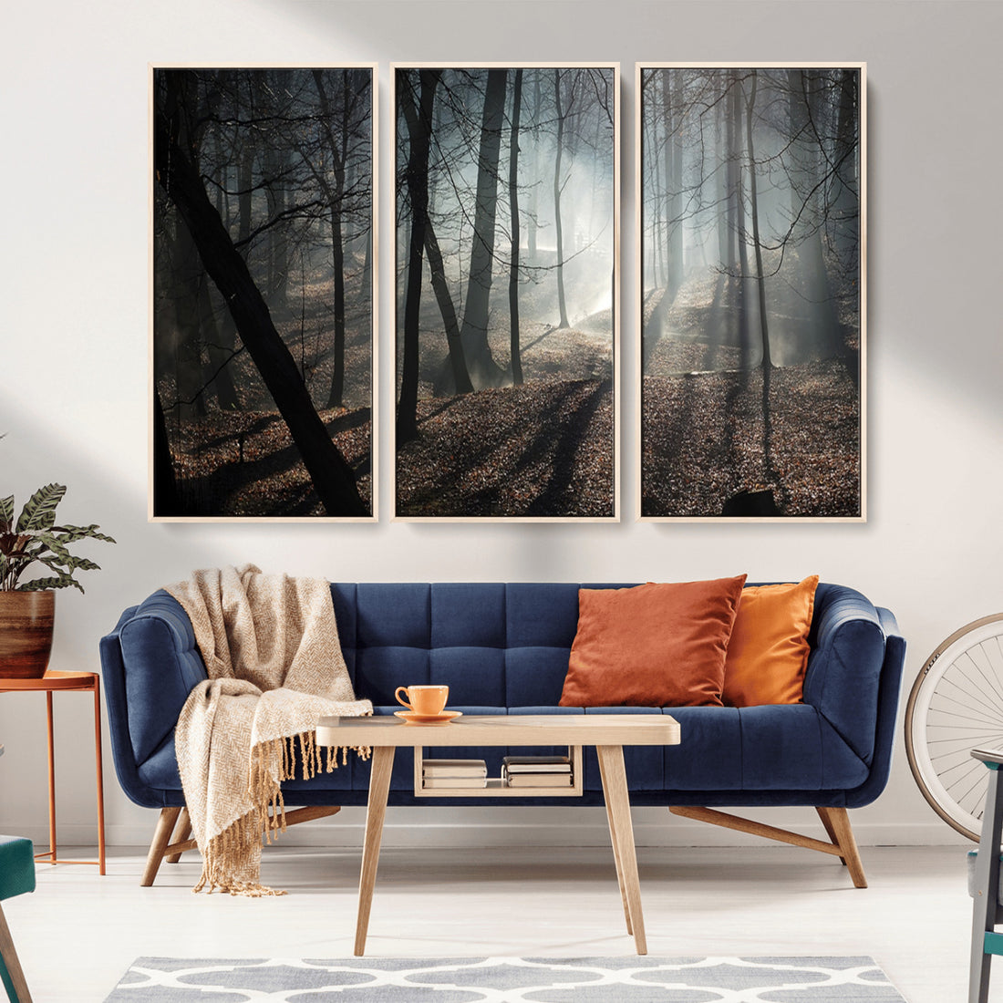 Dark Family and Tree Wall Art Canvas Print