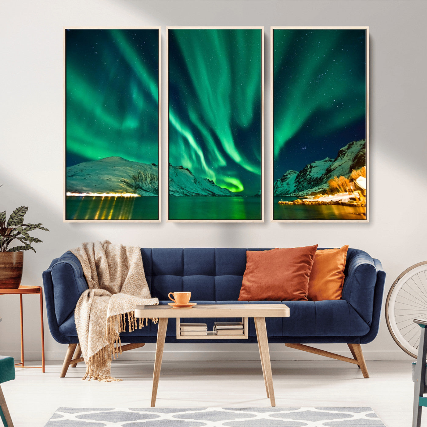 MGV-FC-48X32-3P - Northern Lights Wall Art Canvas Print