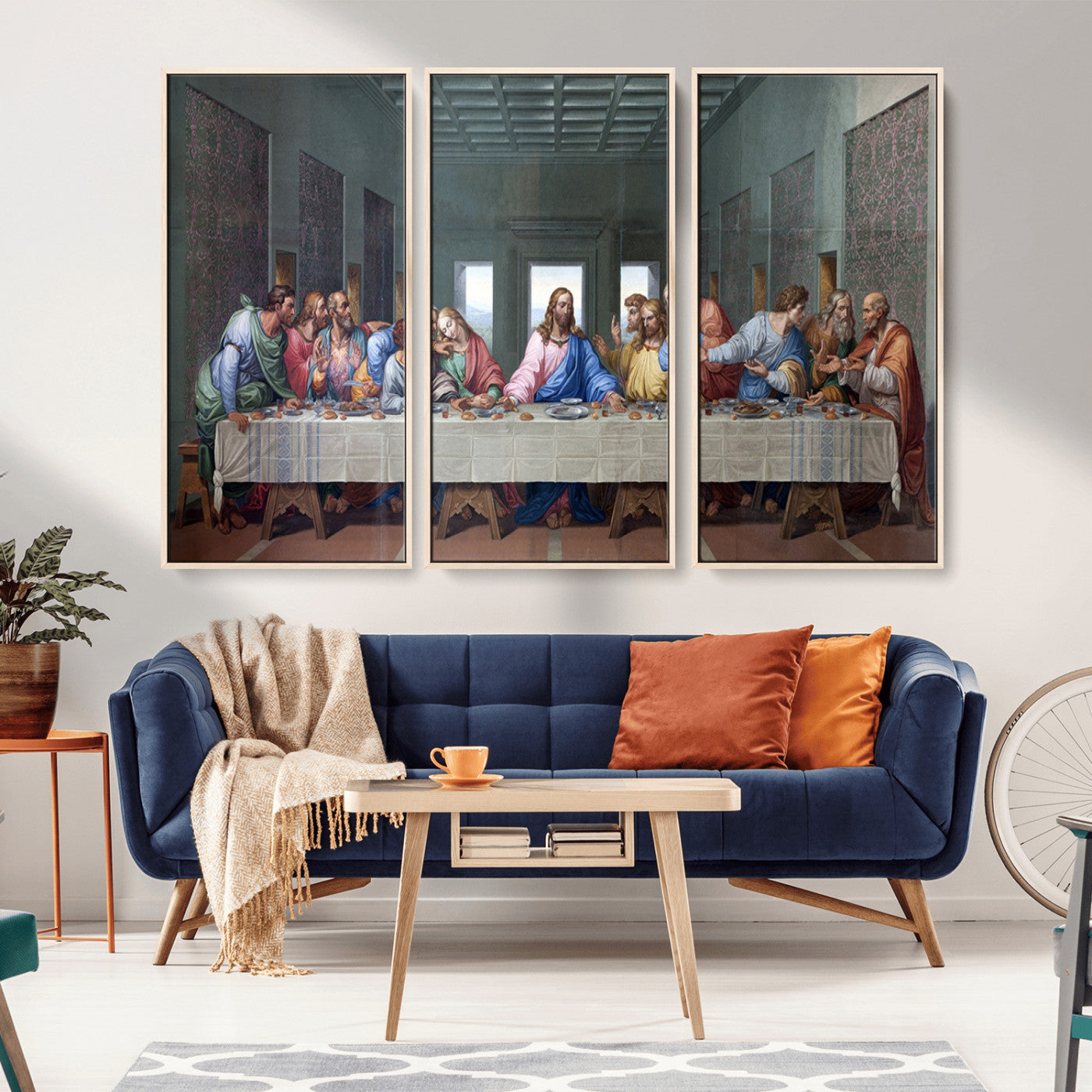 MGV-FC-48X32-3P - The Last Supper Multi Panel Canvas Wall Art