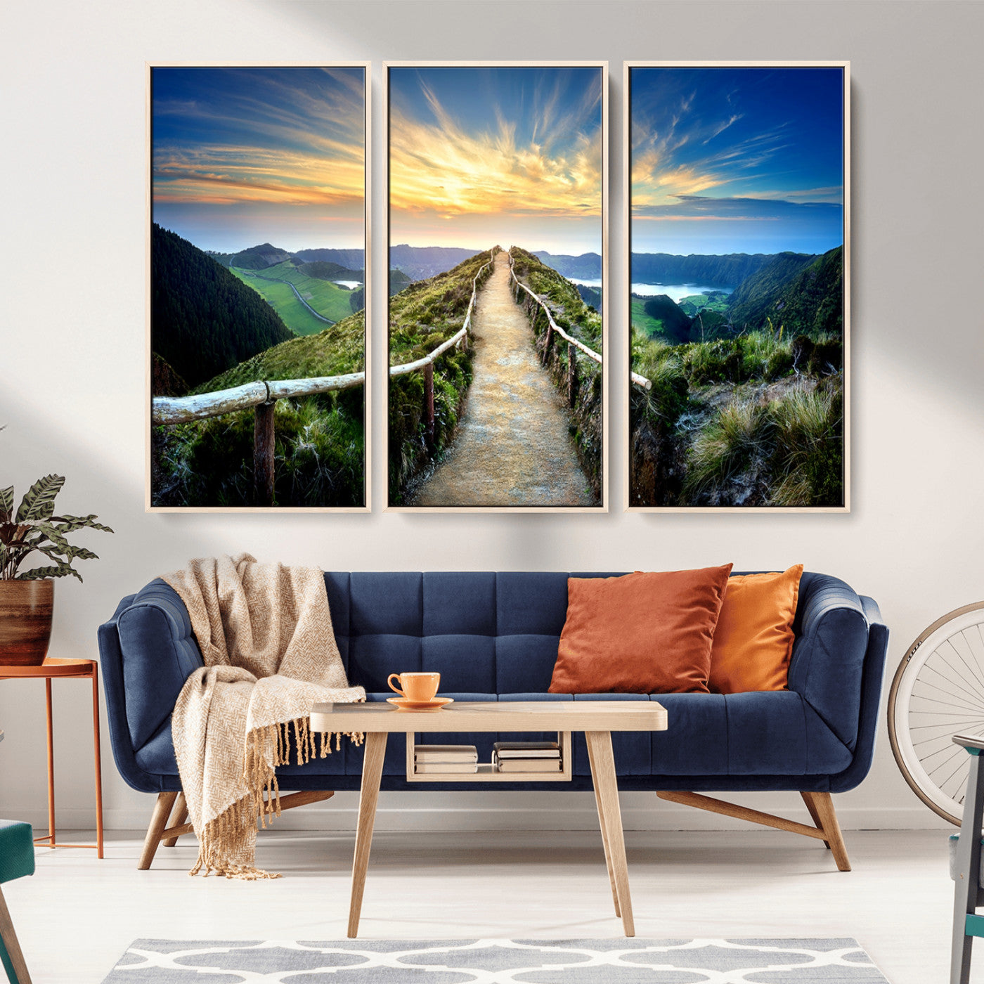MGV-FC-48X32-3P - Mountain Landscape Wall Art Canvas Print