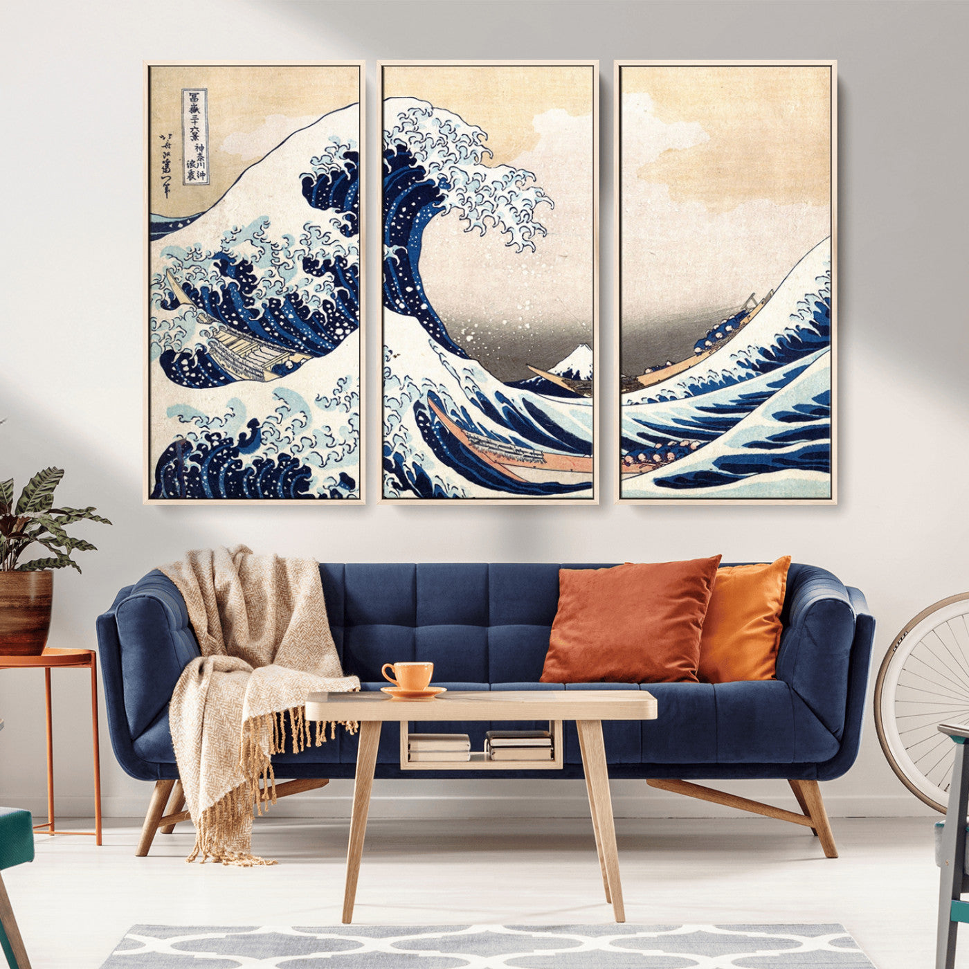 MGV-FC-48X32-3P - Hokusai: The Breaking Wave off Kanagawa Canvas Print