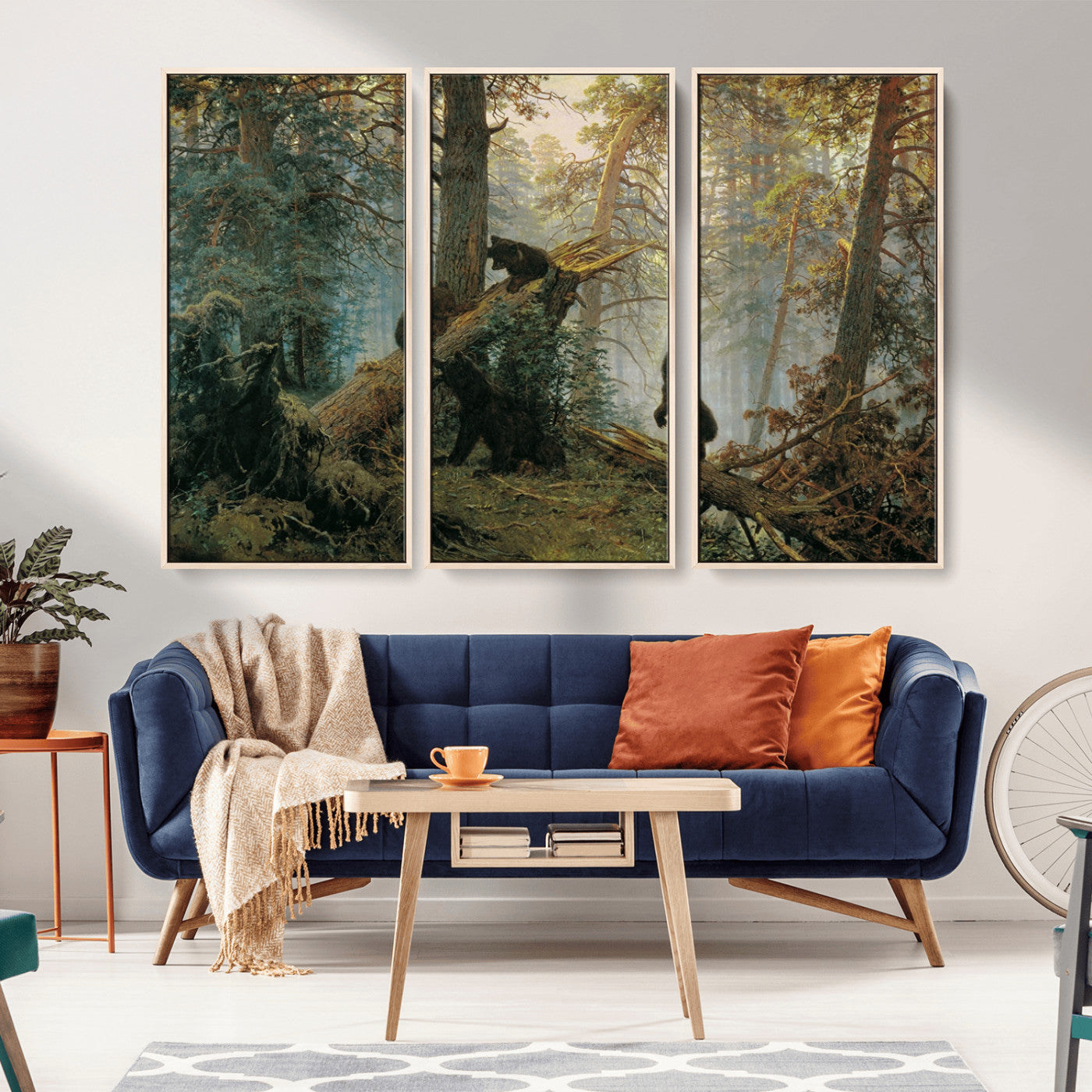 MGV-FC-48X32-3P - Grizzly Bear Cubs Wall Art Canvas Print