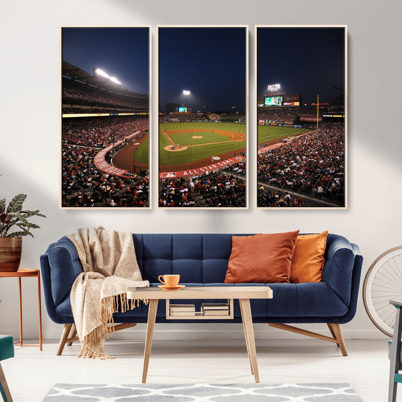 MGV-FC-48X32-3P - Los Angeles Angels Baseball Team Print - Anaheim Angel Stadium Wall Art Canvas Print