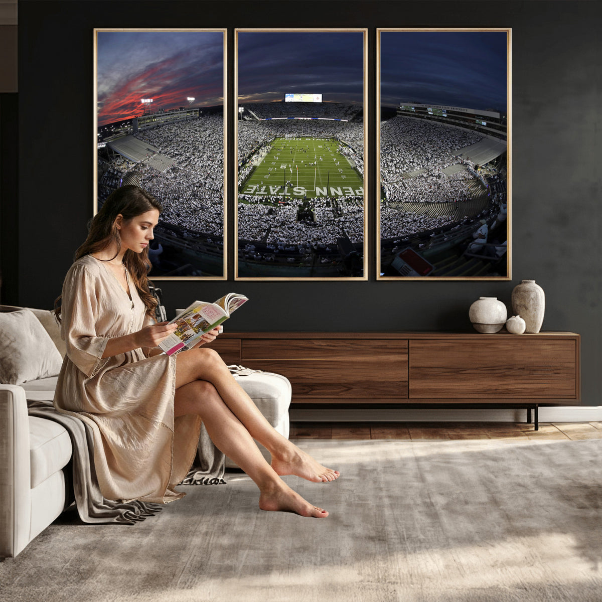59877-MGV-CV-36X24 - Penn State University Nittany Lions Football Team Print