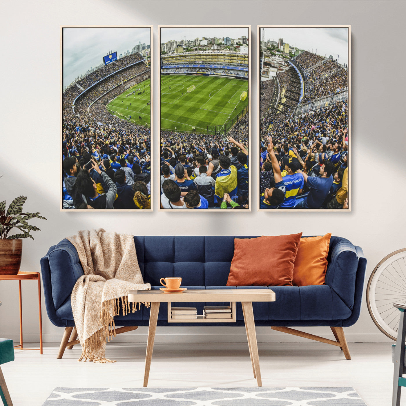 MGV-FC-48X32-3P - Boca Juniors Soccer Team Print Wall Art - Buenos Aires Bombonera Stadium Canvas Print