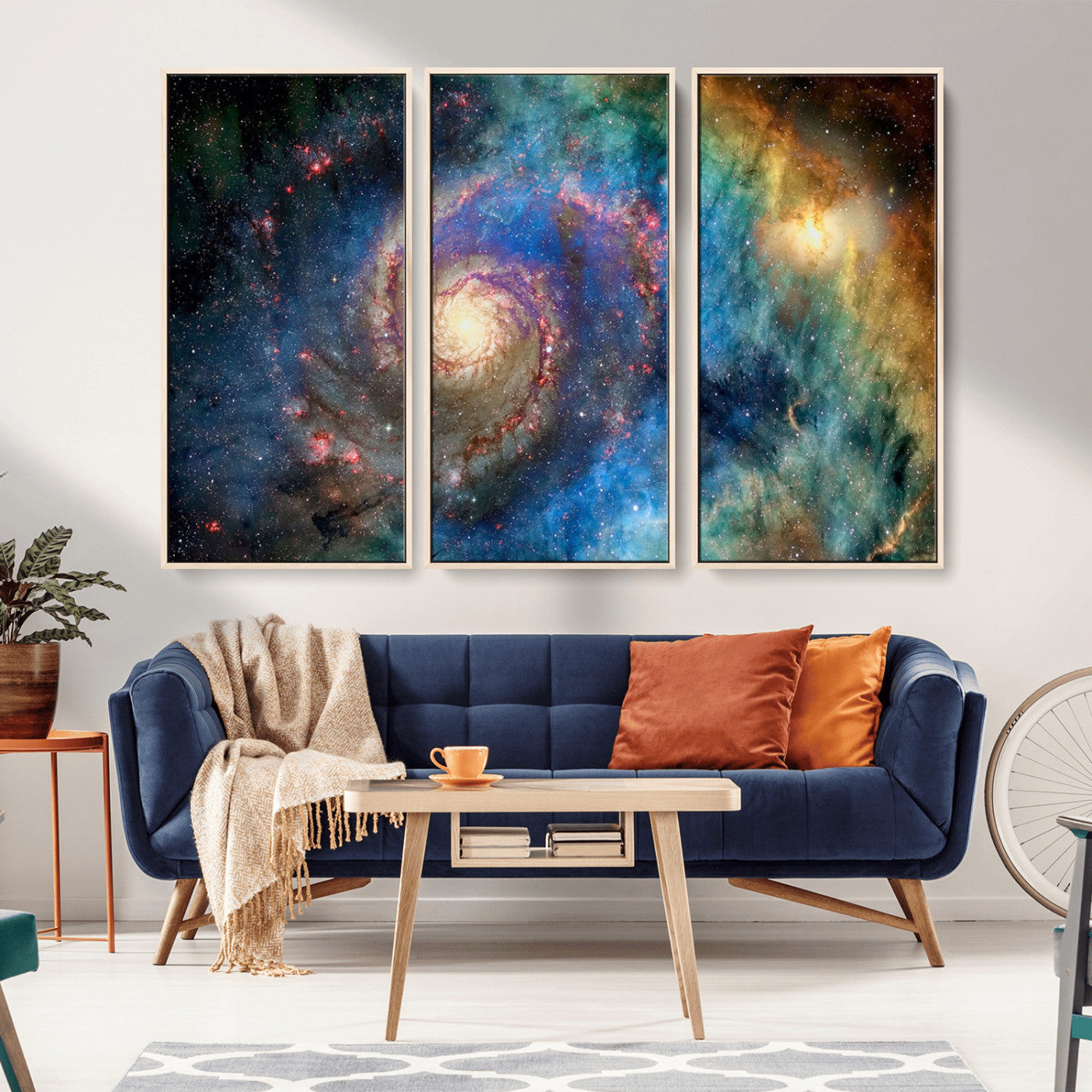 MGV-FC-48X32-3P - Spiral Galaxy Wall Art Canvas Print