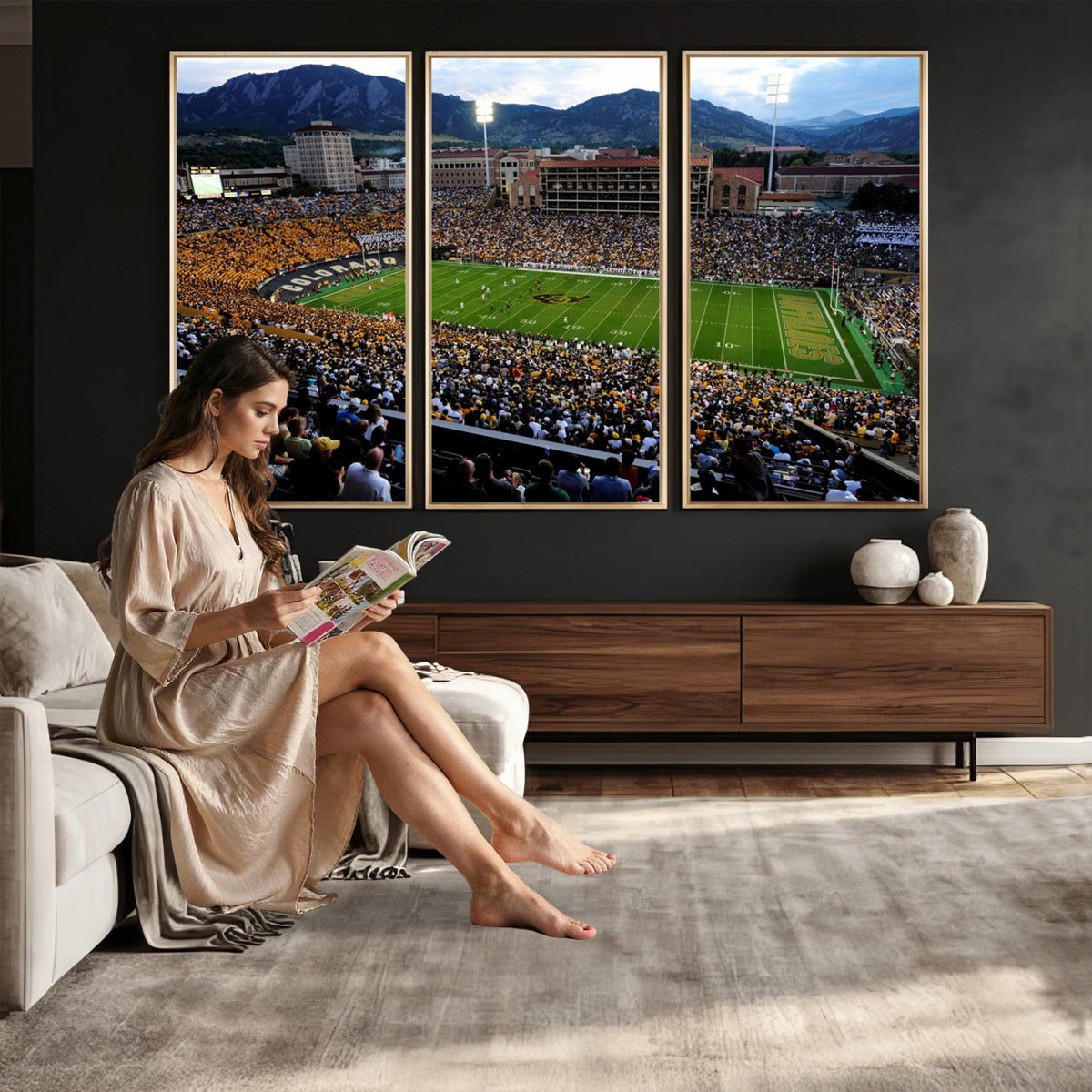 60552-MGV-CV-36X24 - Folsom Field, University of Colorado Buffaloes Football