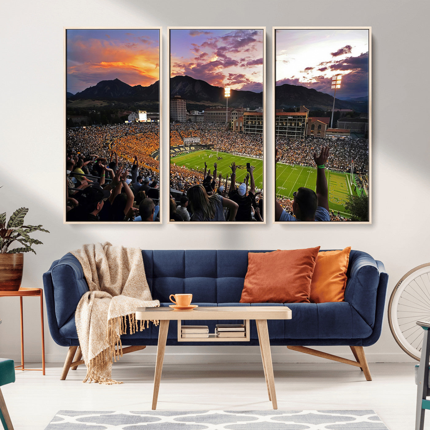MGV-FC-48X32-3P - Folsom Field - University of Colorado Buffaloes Football Stadium Wall Art, Colorado Buffaloes Wall