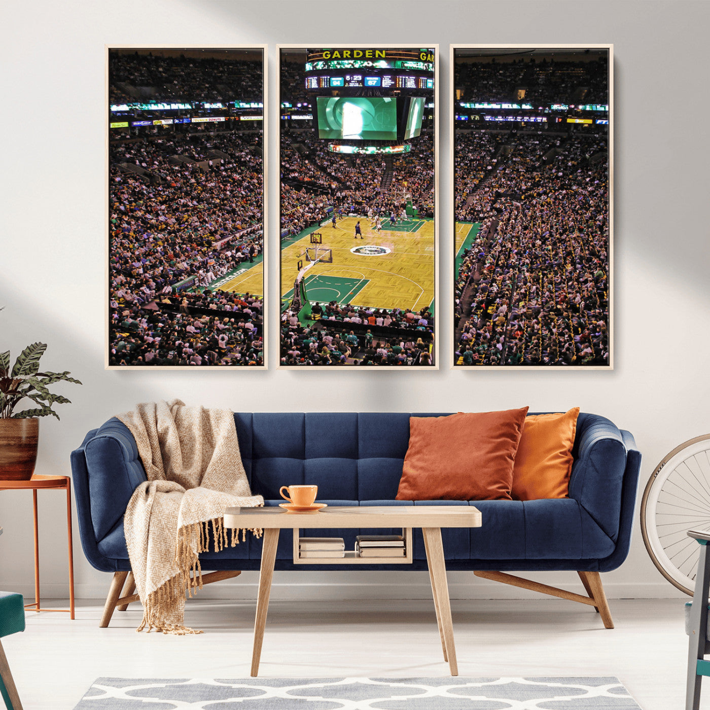MGV-FC-48X32-3P - Celtics Game Versus The Timberwolves | Baseball Stadium Wall Art | Canvas Print | Ready to Hang