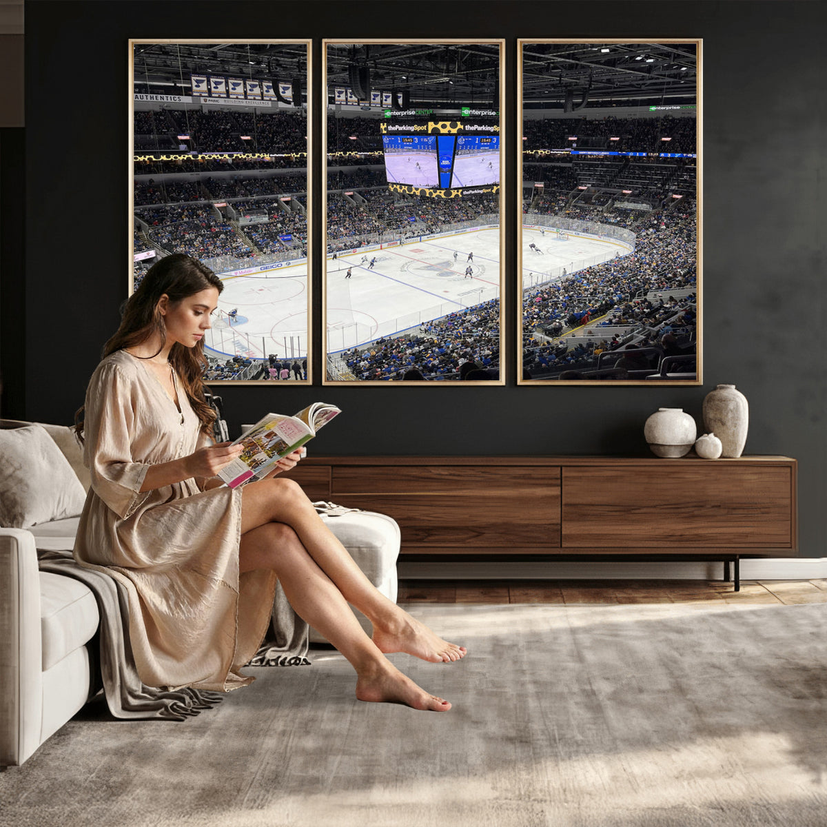 75222-MGV-CV-36X24 - Enterprise Center Missouri St. Louis Blues Hockey Stadium